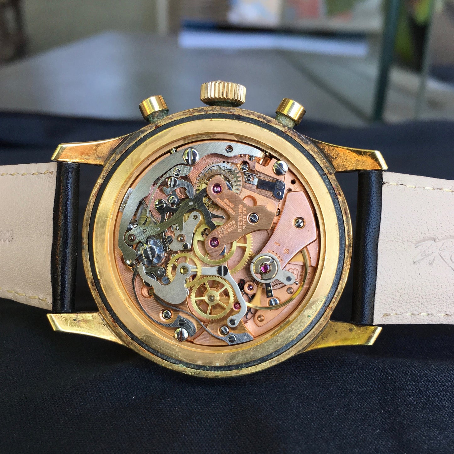 Vintage Breitling Navitimer 809 Cosmonaute Chronogrpaph Gold Filled LNOS Wristwatch - Hashtag Watch Company