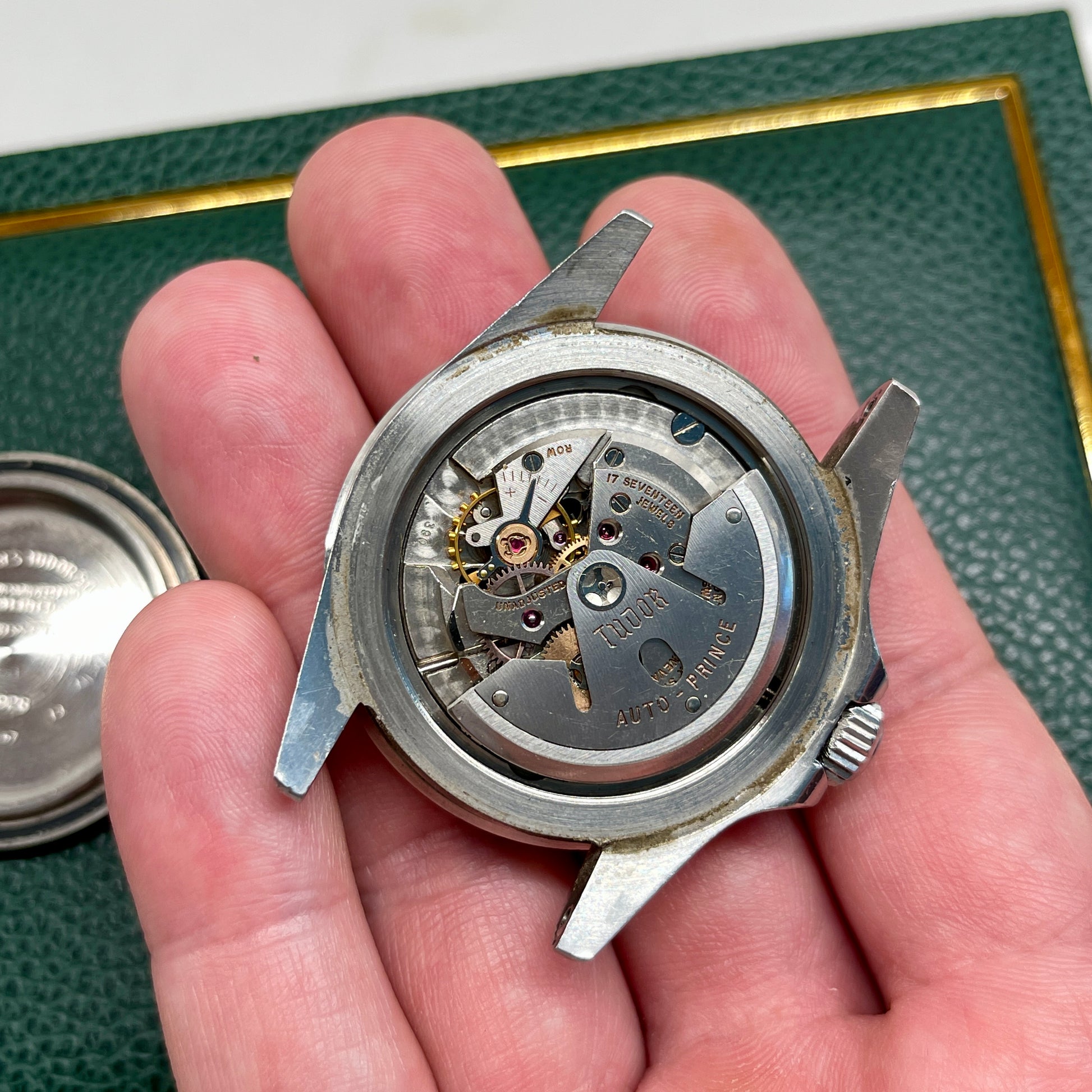 1967 Vintage Tudor Submariner 7928 Oyster Prince Small Rose Automatic Fat Font Wristwatch "Barn Find" - Hashtag Watch Company