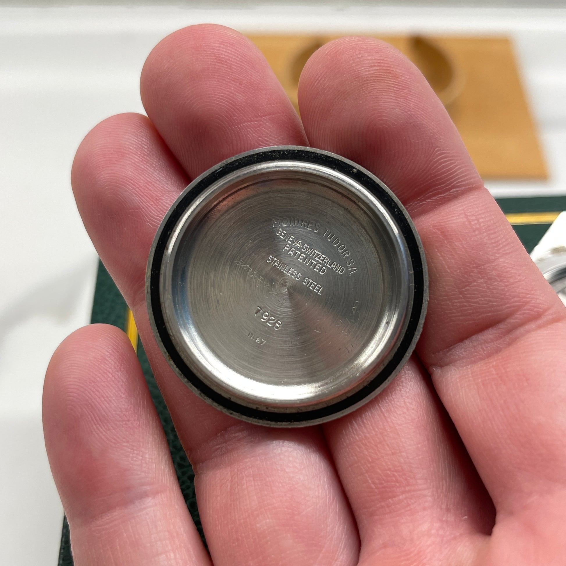 1967 Vintage Tudor Submariner 7928 Oyster Prince Small Rose Automatic Fat Font Wristwatch "Barn Find" - Hashtag Watch Company