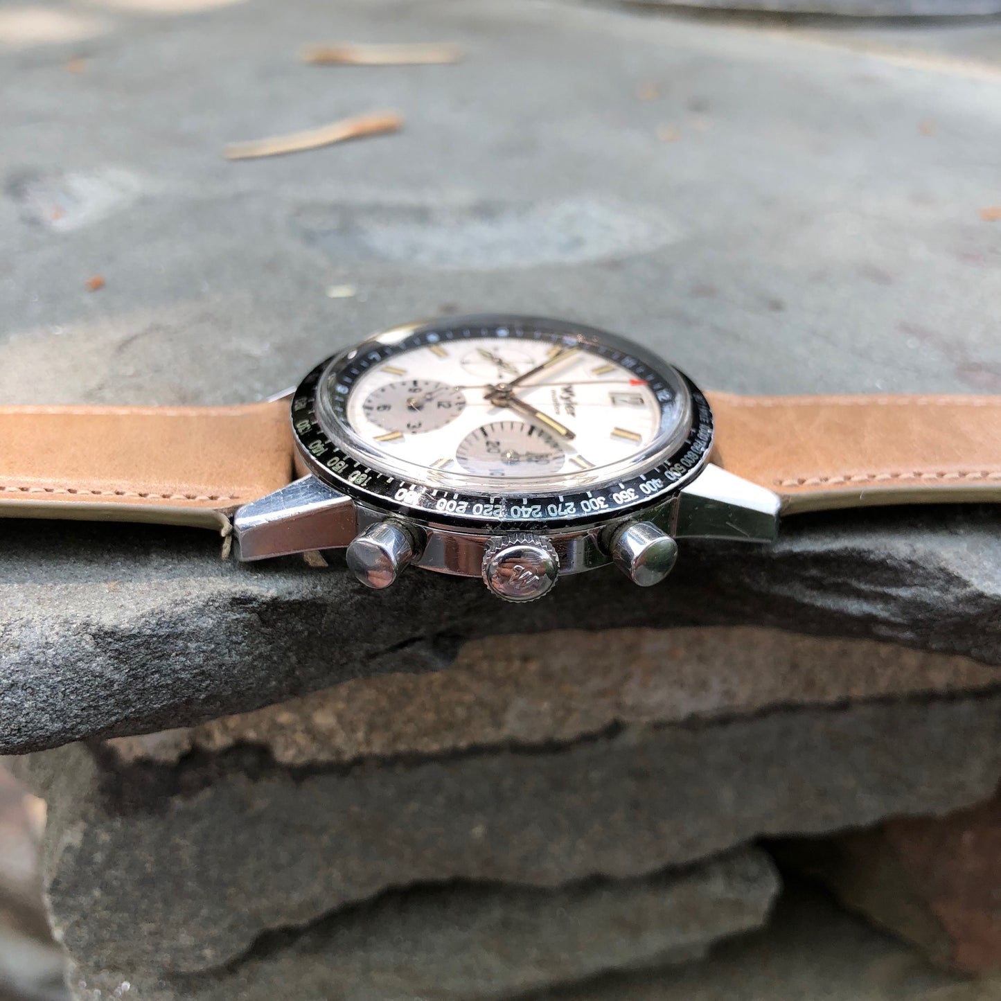 Vintage Wyler Incaflex 1502 Lifeguard Steel Valjoux 72 Chronograph Manual Wristwatch - Hashtag Watch Company