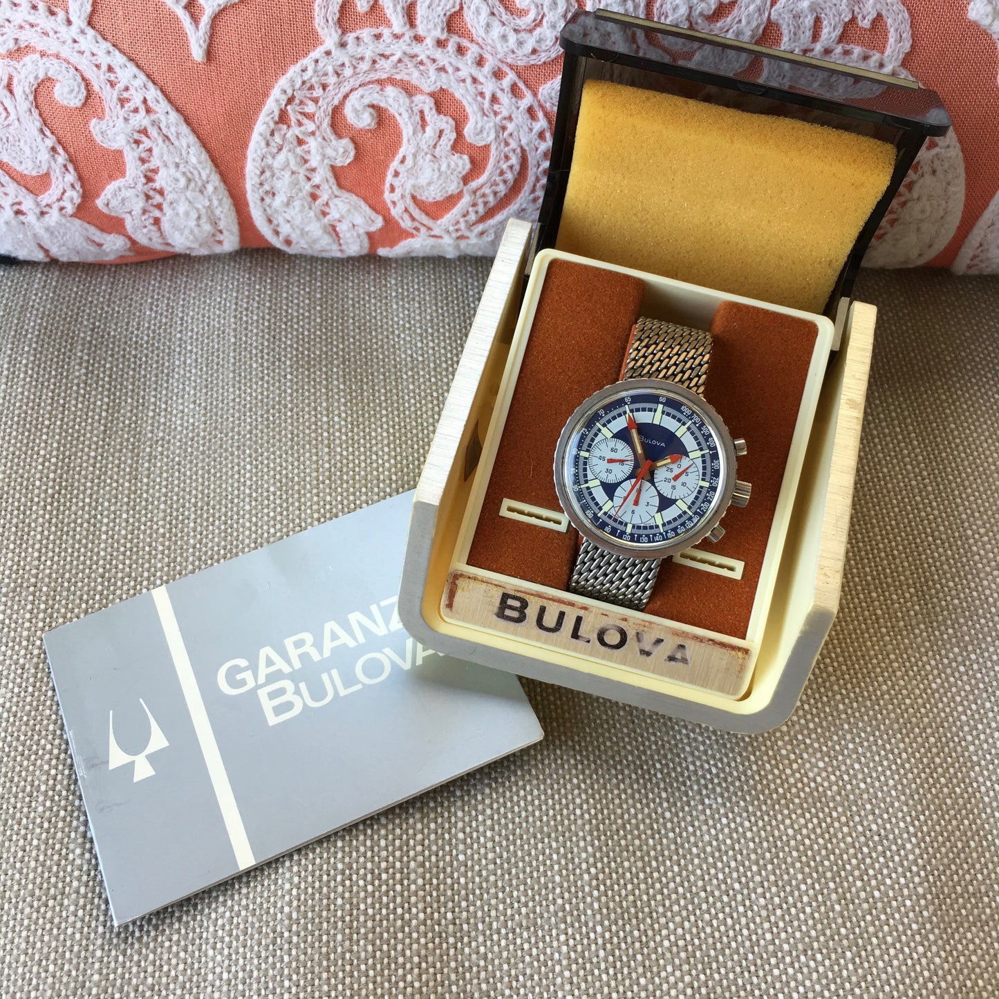 Vintage Bulova Stars And Stripes Valjoux 7736 Steel Chronograph Wristwatch - Hashtag Watch Company