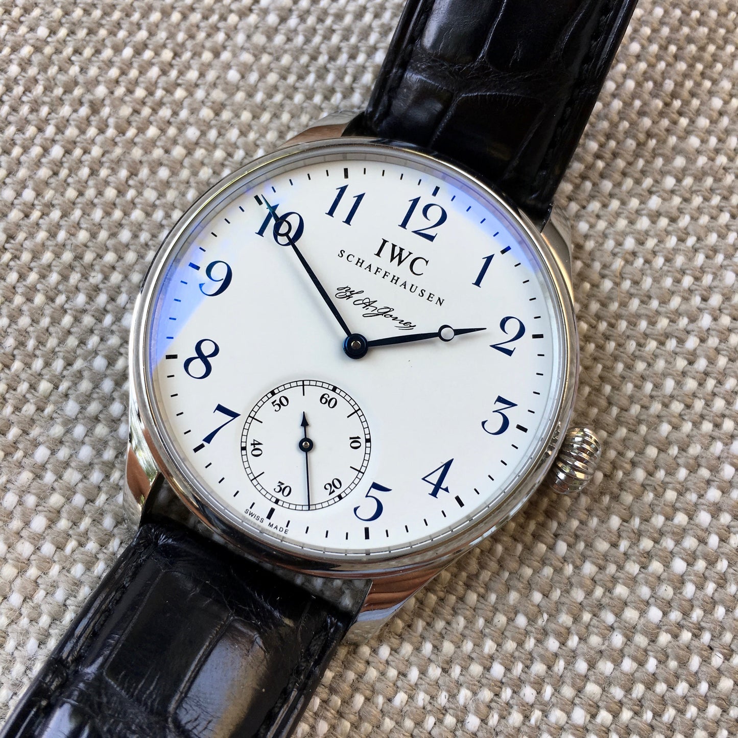 IWC Portuguese F.A. Jones 5442 Limited Edition 42mm Manual Wind Enamel Wristwatch - Hashtag Watch Company