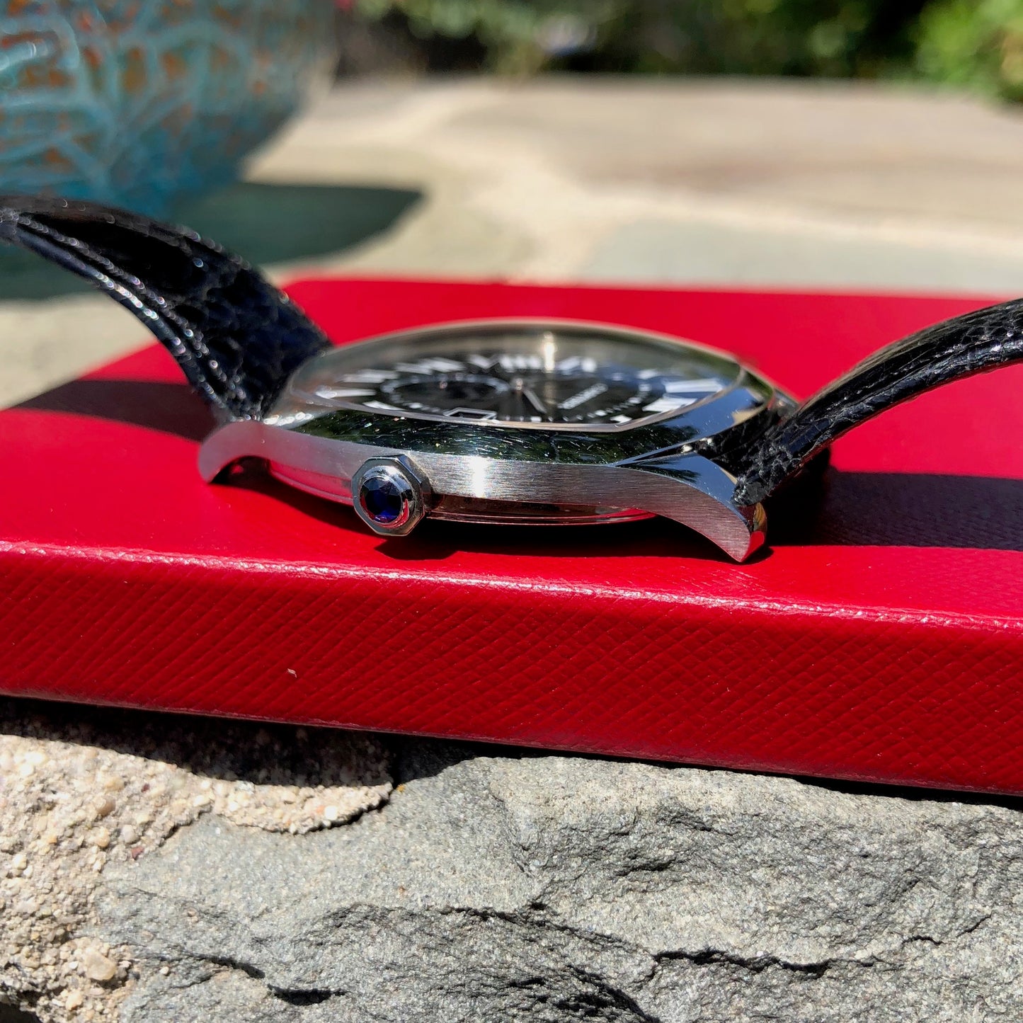 Cartier Drive de Cartier WSNM0009 Steel Black Automatic Leather Wristwatch Box Papers - Hashtag Watch Company