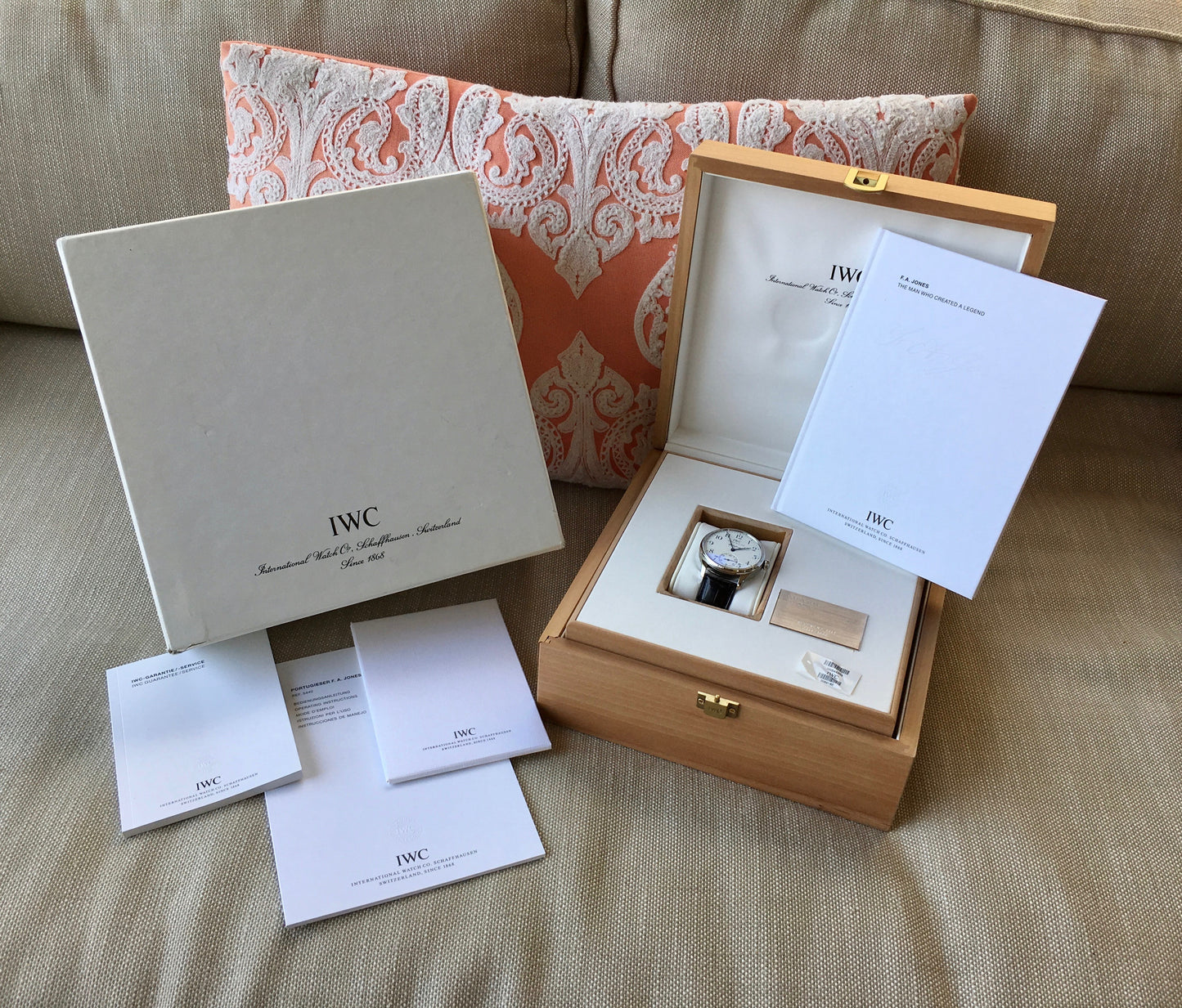 IWC Portuguese F.A. Jones 5442 Limited Edition 42mm Manual Wind Enamel Wristwatch - Hashtag Watch Company