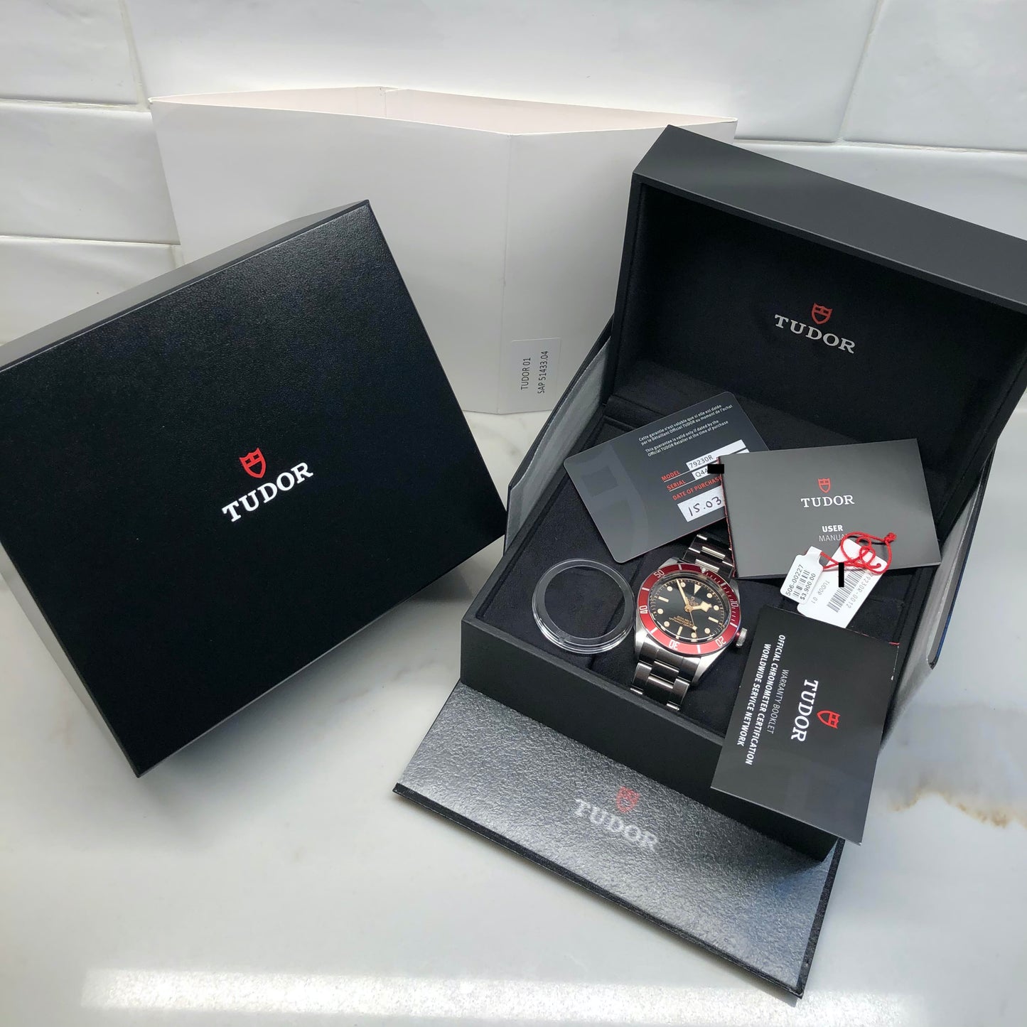 2022 Tudor Heritage Black Bay 79230R Red Bezel Automatic 41mm Wristwatch Box Papers - Hashtag Watch Company