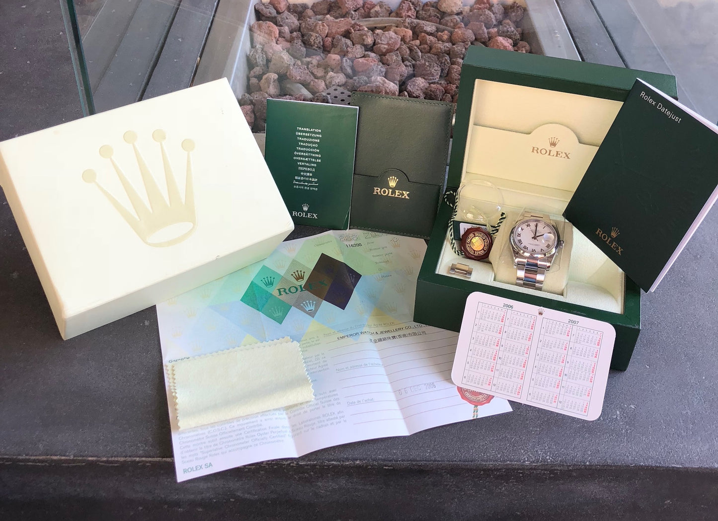 Rolex Datejust 116200 Oyster Perpetual White Roman 36mm Wristwatch Box & Papers - Hashtag Watch Company