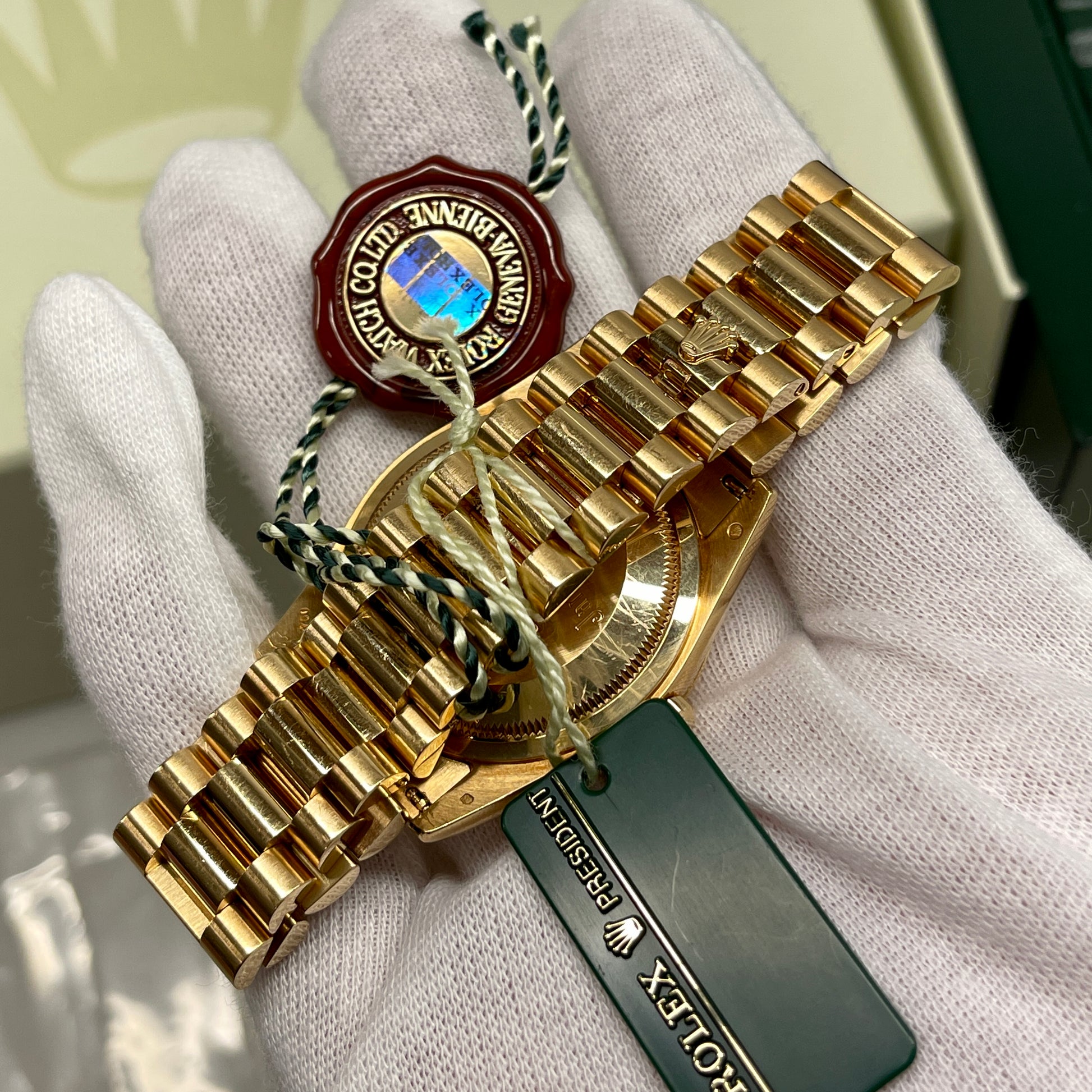 2008 Rolex President Day Date 18K Yellow Gold 36mm Unpolished Wristwatch - Hashtag Watch Company
