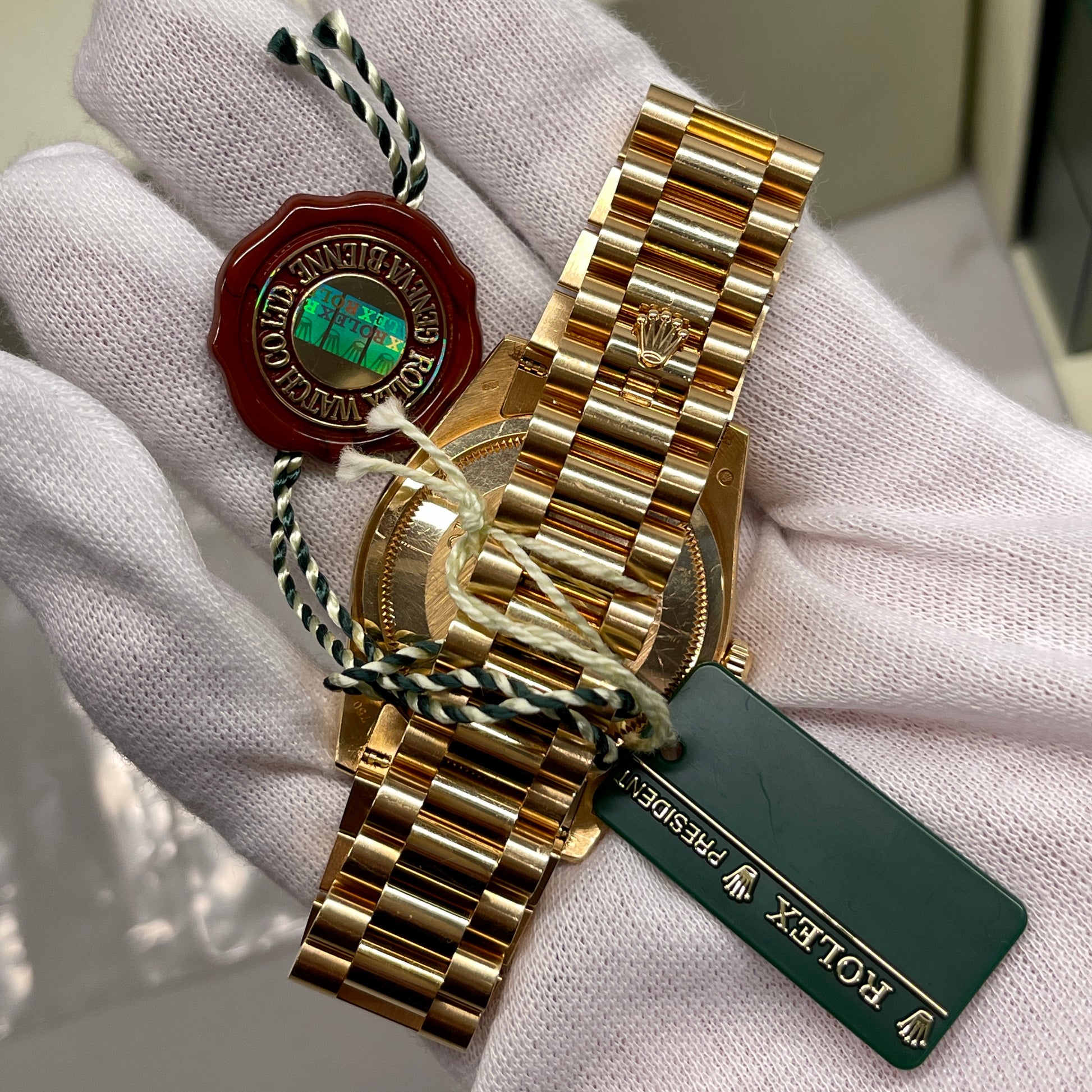 2008 Rolex President Day Date 18K Yellow Gold 36mm Unpolished Wristwatch - Hashtag Watch Company