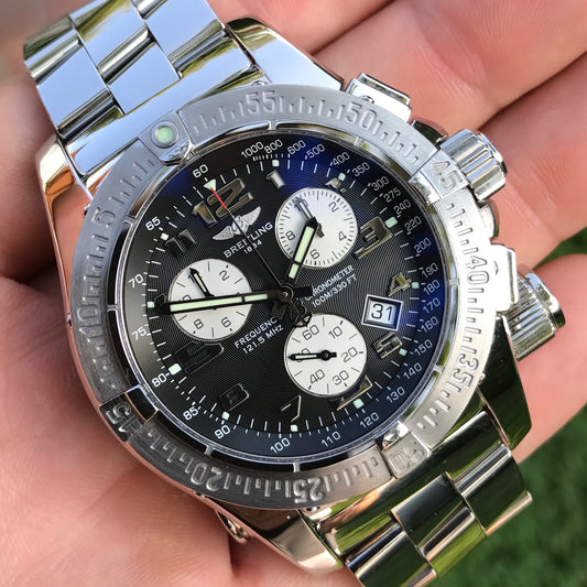 Breitling EMERGENCY MISSION Steel Chronograph w/ Special Save Your Life Feature