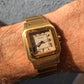 1980s Cartier Santos De Cartier Galbee 887901 18K Yellow Gold Quartz Wristwatch - Hashtag Watch Company