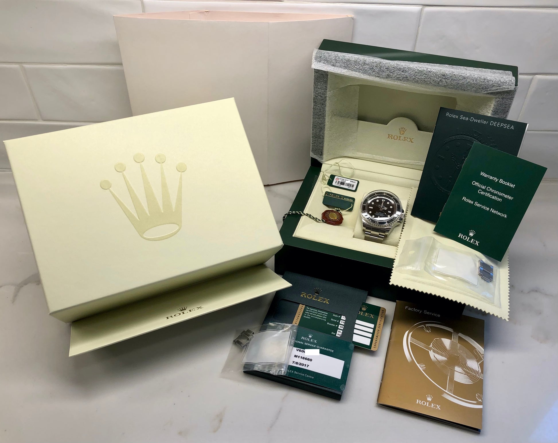 2009 Rolex SEA DWELLER DEEPSEA 116660 Ceramic Mens 44mm Automatic Wristwatch with Box and Papers - HASHTAGWATCHCO