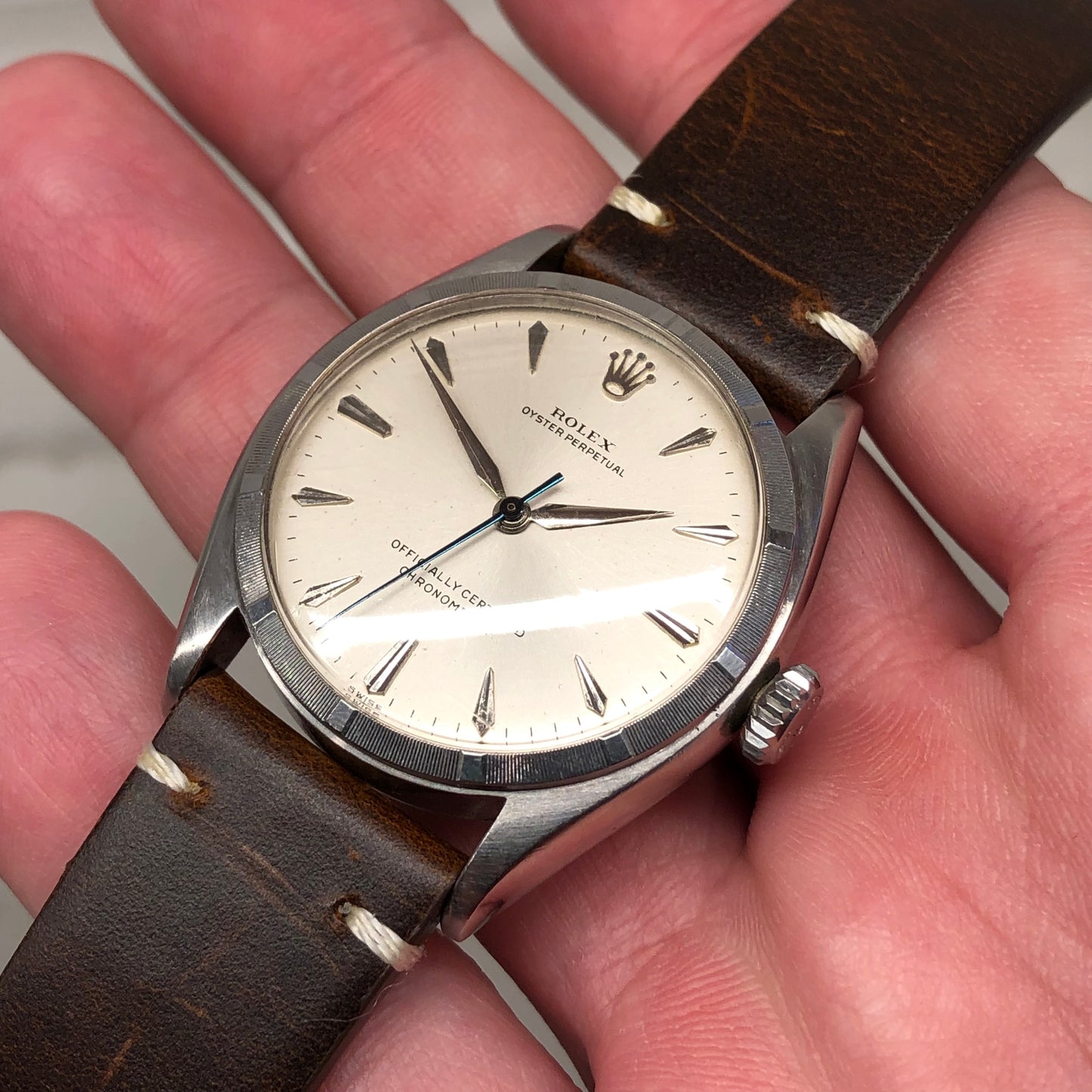 1952 Rolex Oyster Perpetual 6085 "OCC" Stainless Steel Automatic Wristwatch - HASHTAGWATCHCO