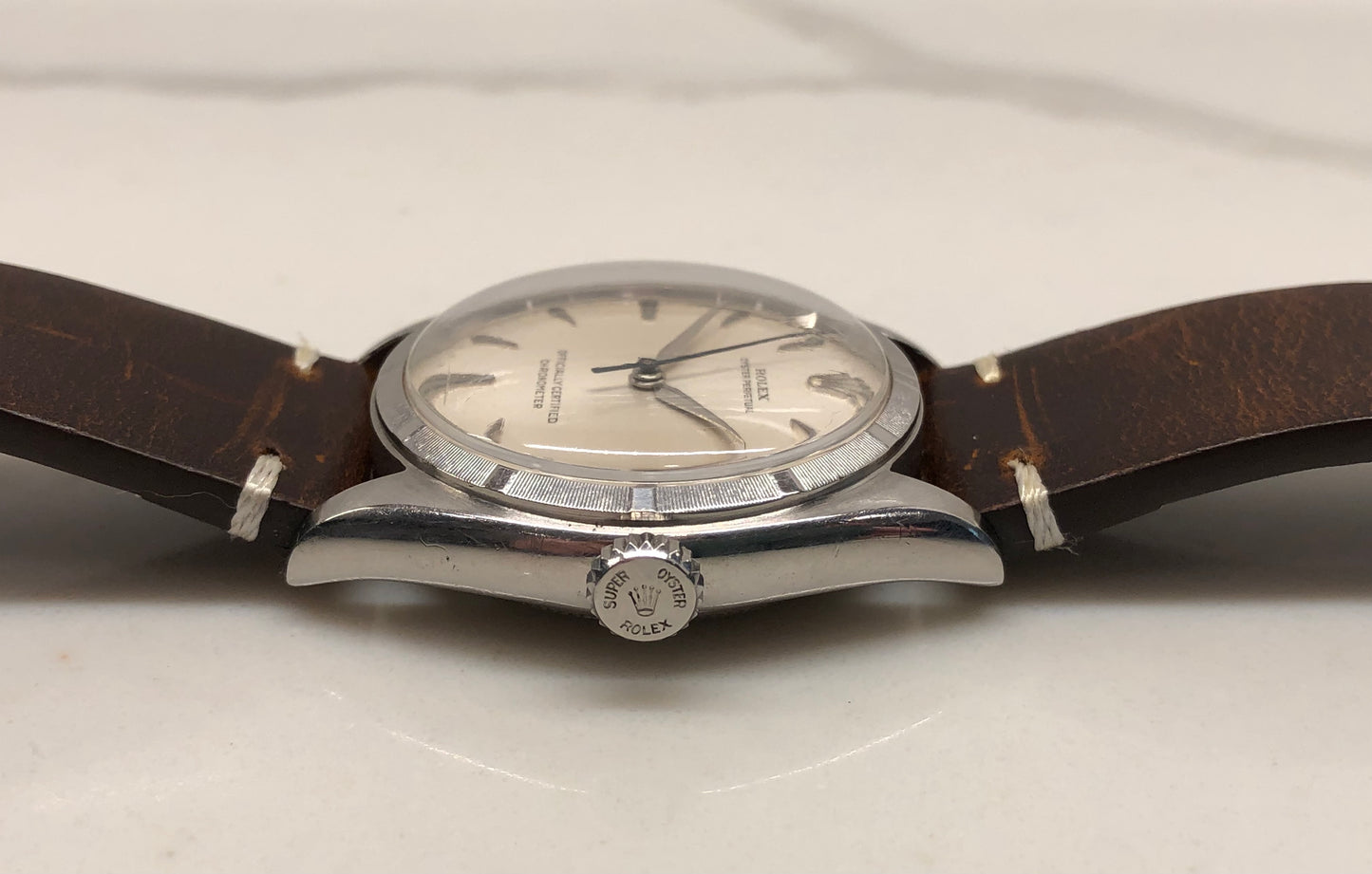 1952 Rolex Oyster Perpetual 6085 "OCC" Stainless Steel Automatic Wristwatch - HASHTAGWATCHCO