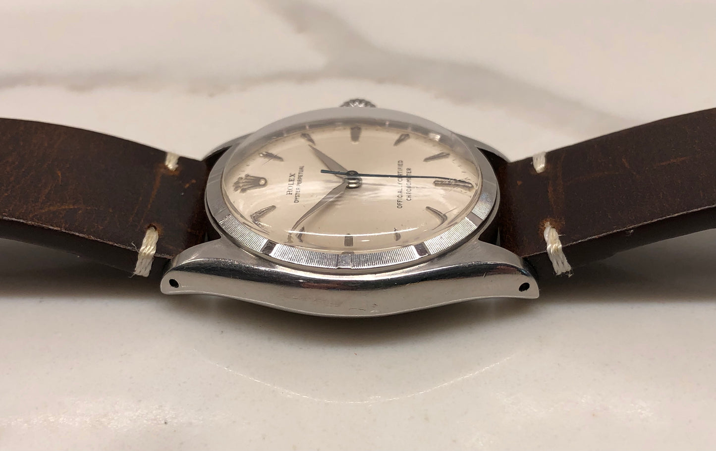 1952 Rolex Oyster Perpetual 6085 "OCC" Stainless Steel Automatic Wristwatch - HASHTAGWATCHCO