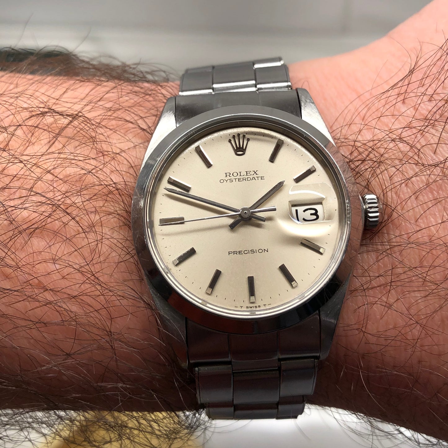 1969 Rolex Oysterdate Precision 6694 Stainless Steel Manual Wristwatch - HASHTAGWATCHCO