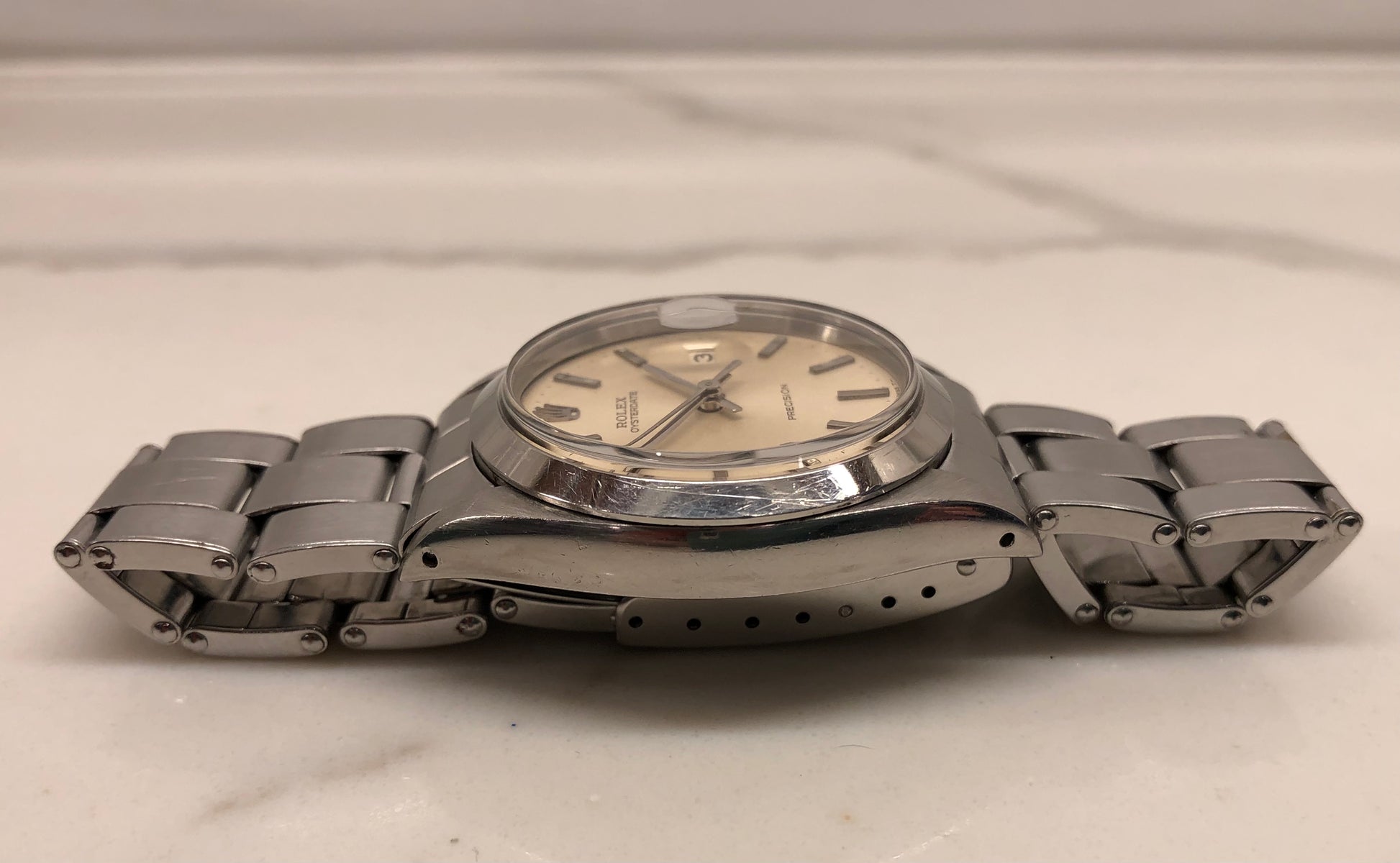 1969 Rolex Oysterdate Precision 6694 Stainless Steel Manual Wristwatch - HASHTAGWATCHCO