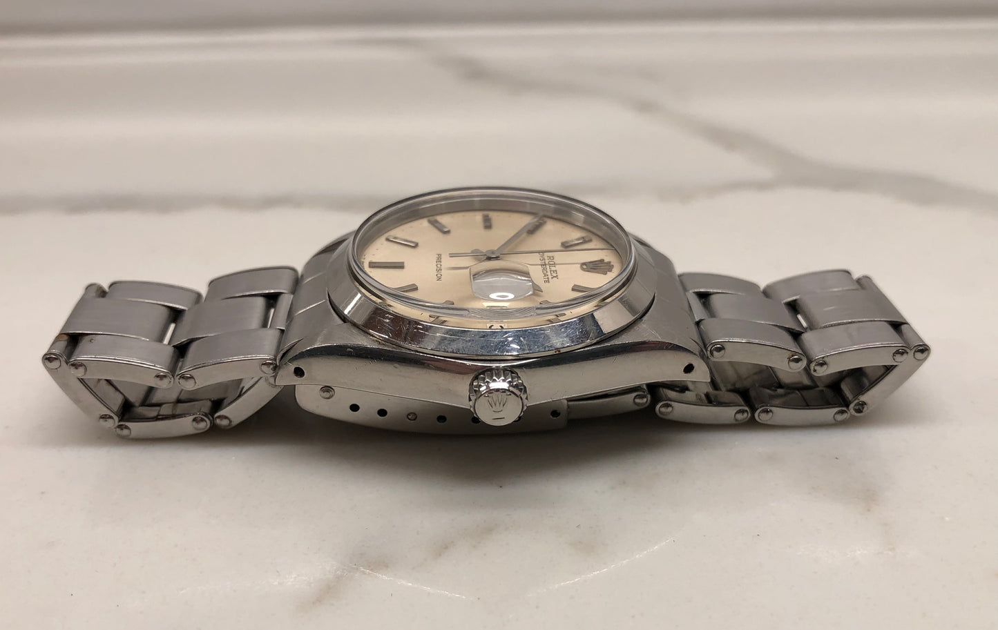 1969 Rolex Oysterdate Precision 6694 Stainless Steel Manual Wristwatch - HASHTAGWATCHCO