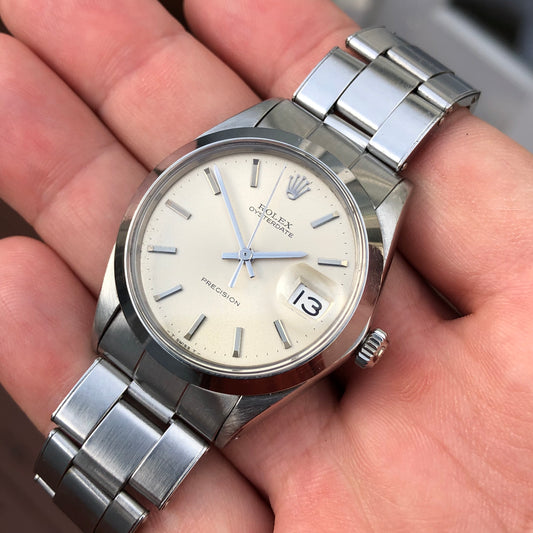 1969 Rolex Oysterdate Precision 6694 Stainless Steel Manual Wristwatch