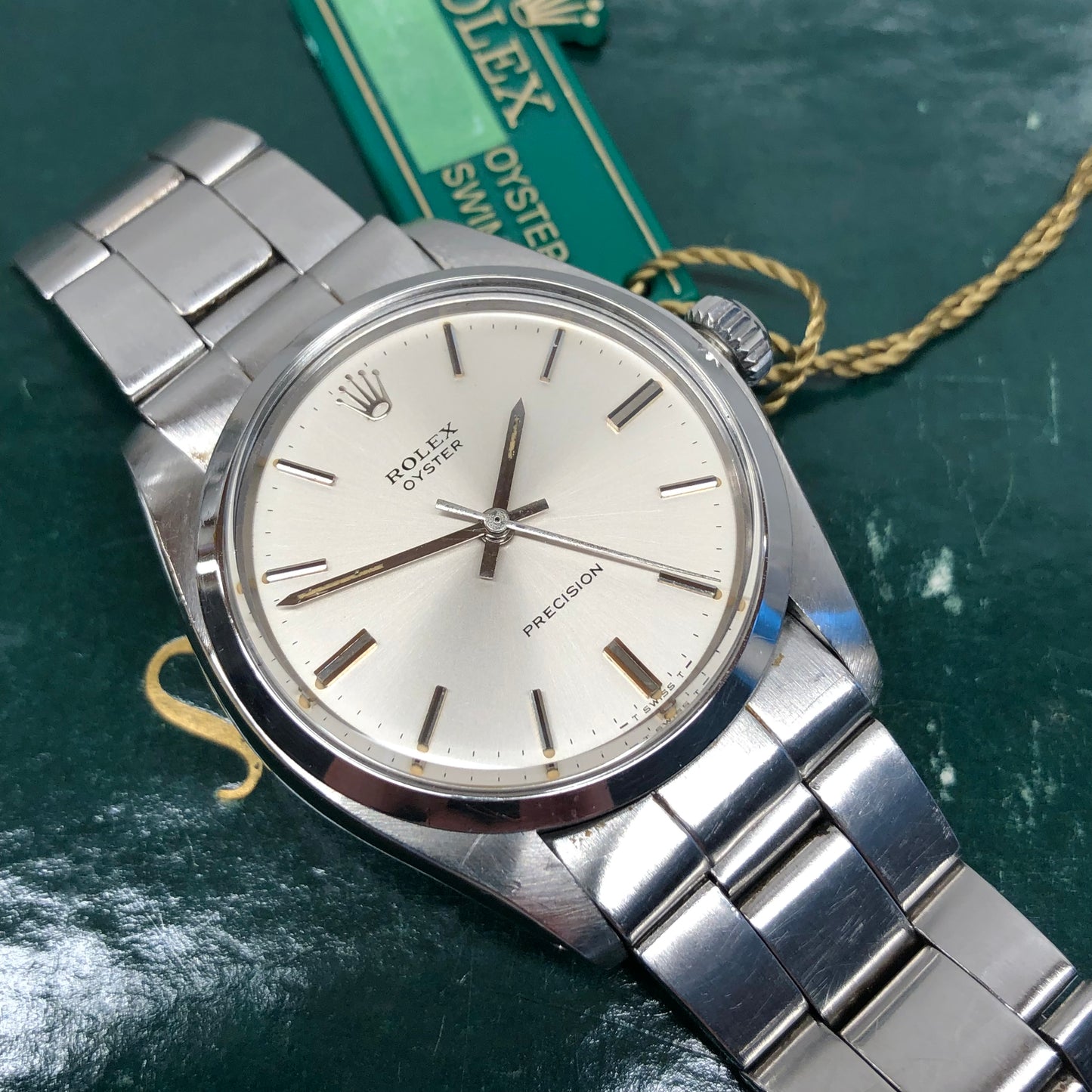 1974 Rolex Oyster Precision 6426 Stainless Steel Manual Wristwatch with Tag - HASHTAGWATCHCO