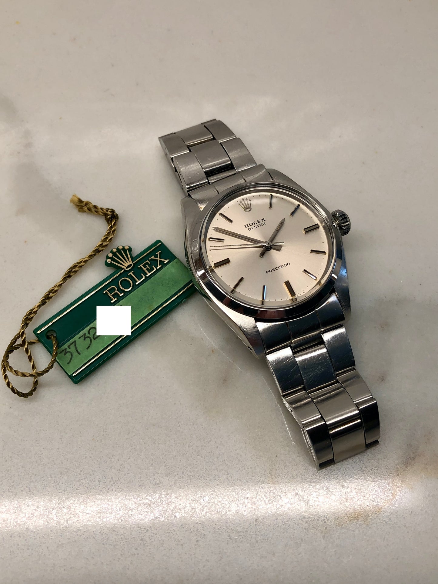 1974 Rolex Oyster Precision 6426 Stainless Steel Manual Wristwatch with Tag - HASHTAGWATCHCO