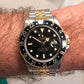 1987 Rolex GMT MASTER 16753 Black Two Tone Jubilee Wristwatch with Papers - HASHTAGWATCHCO