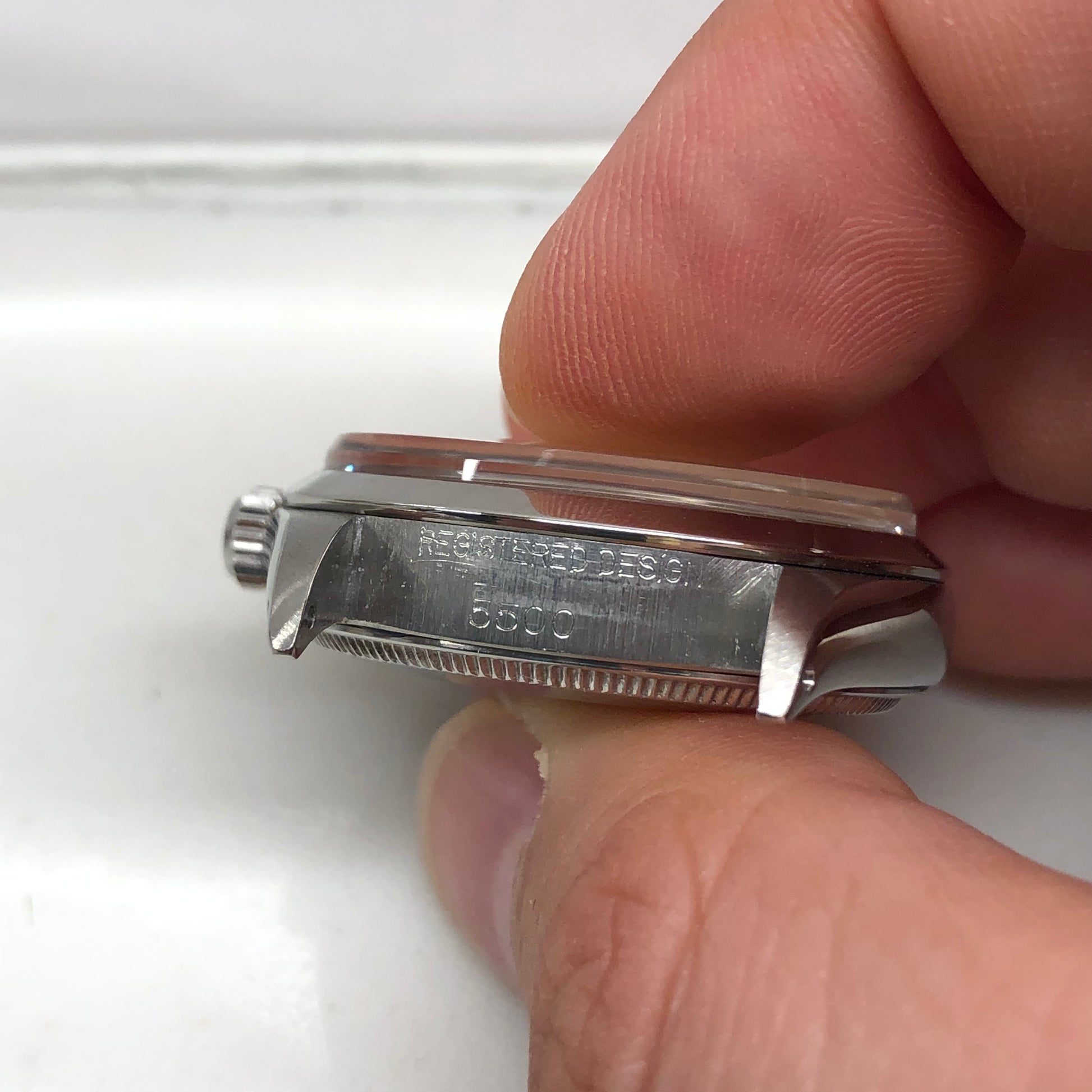 1968 Rolex Air King Precision 5500 Steel Silver Dial Automatic Wristwatch with Rolex Service Papers - HASHTAGWATCHCO
