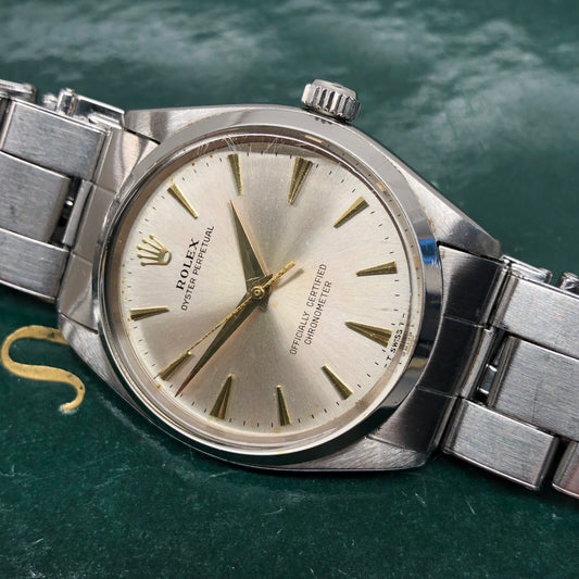1957 Rolex Oyster Perpetual 6564 Stainless Steel Automatic Chronometer Wristwatch