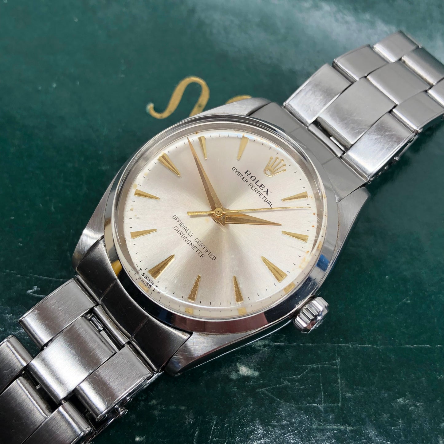 1957 Rolex Oyster Perpetual 6564 Stainless Steel Automatic Chronometer Wristwatch - HASHTAGWATCHCO