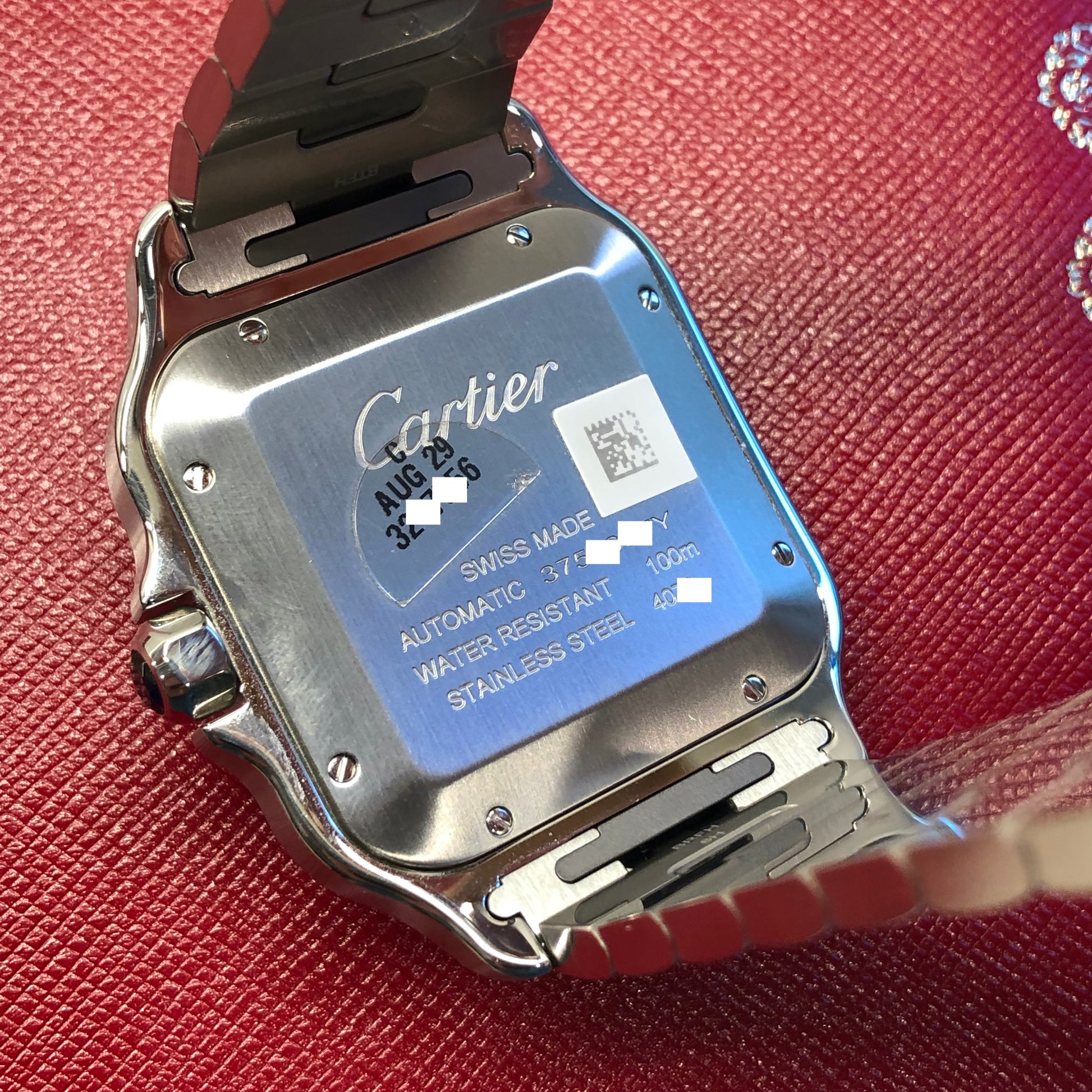 2025 Cartier Santos De Cartier WSSA0018 Large Model Stainless Steel Automatic Wristwatch with Box and Papers - HASHTAGWATCHCO