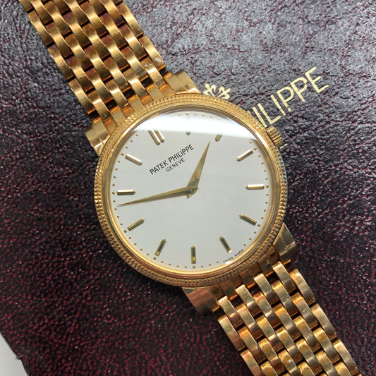 Patek Philippe Calatrava 5120/1J 18K Yellow Gold Automatic Wristwatch with Box - HASHTAGWATCHCO