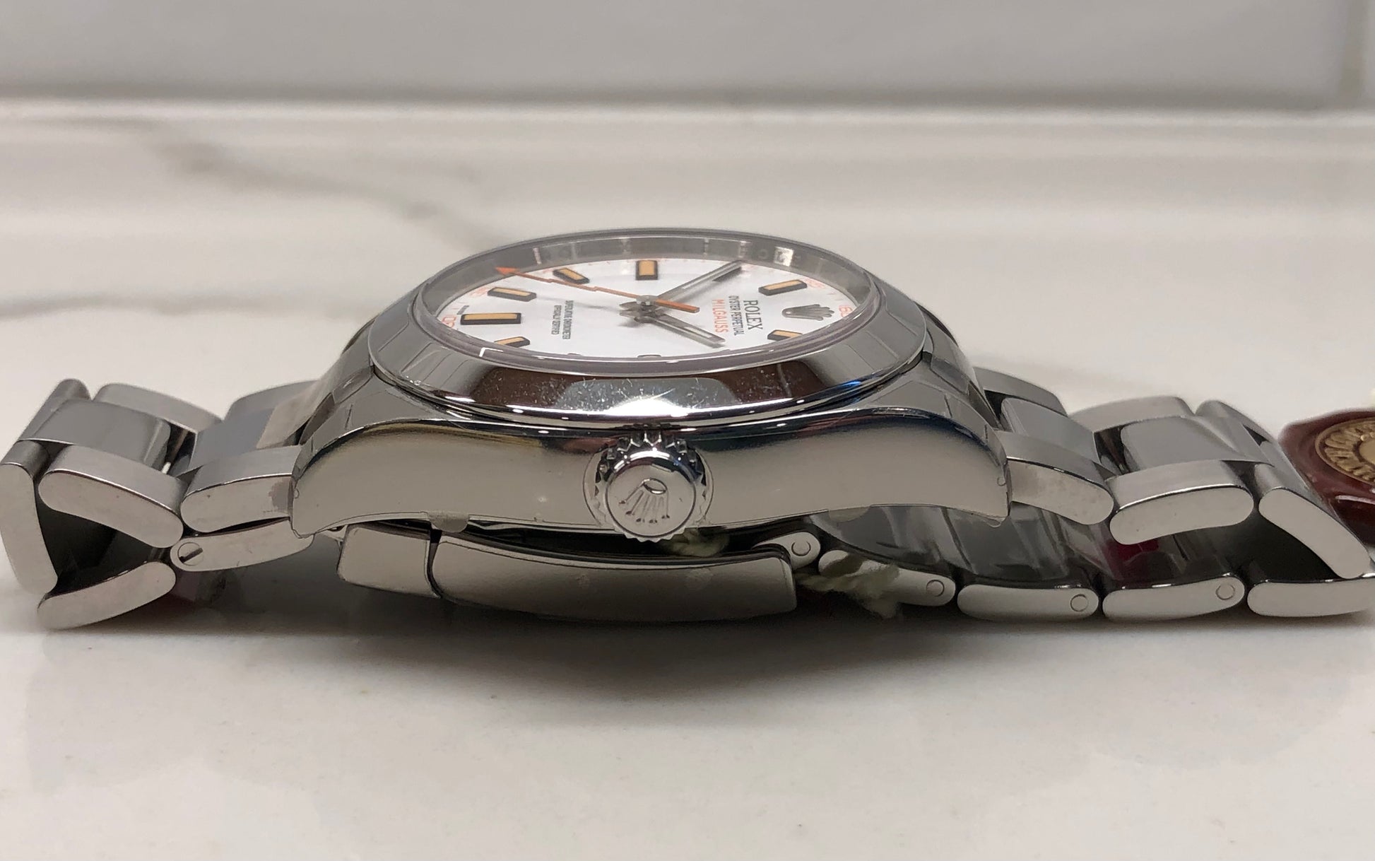 2008 Rolex Milgauss 116400 White Steel Oyster Wristwatch with Box and Papers Wrapped Unworn - HASHTAGWATCHCO