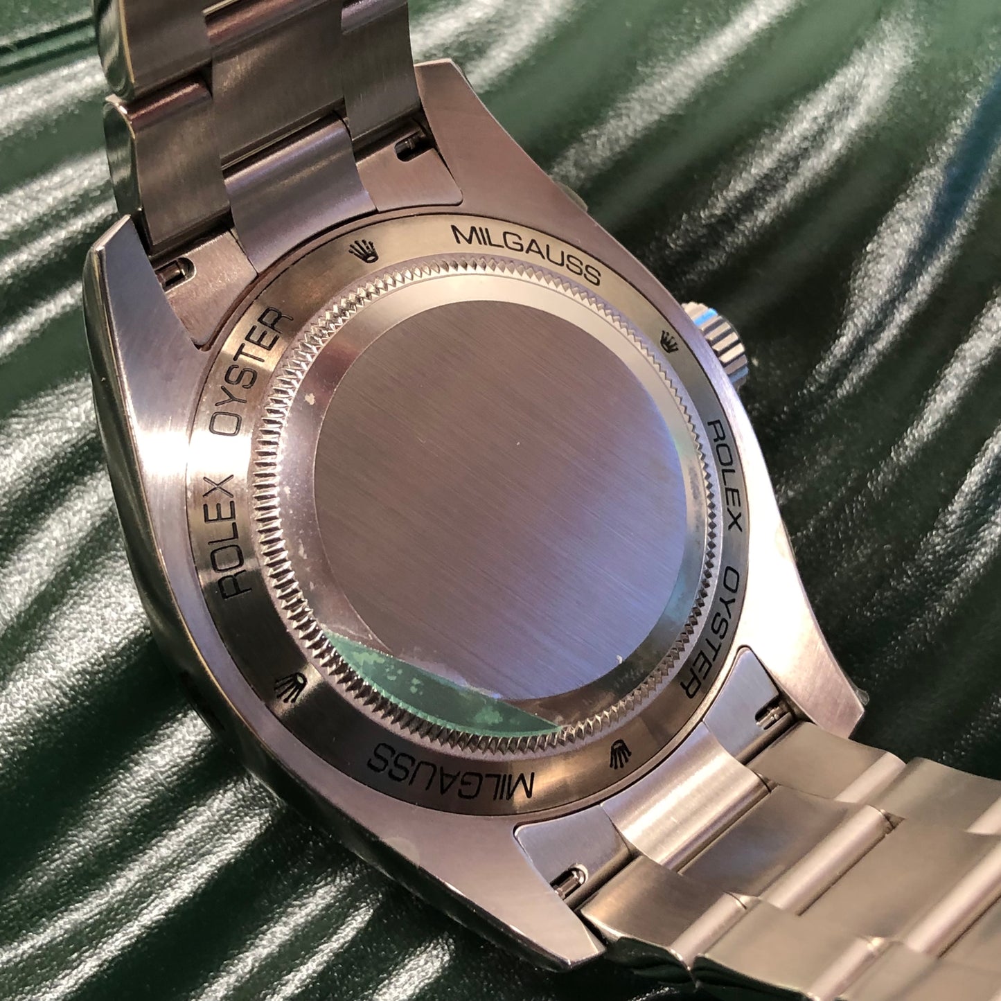 2008 Rolex Milgauss 116400 White Steel Oyster Wristwatch with Box and Papers Wrapped Unworn - HASHTAGWATCHCO