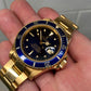1984 Rolex Submariner 16808 Blue Nipple Dial 18K Yellow Gold Automatic Wristwatch - Hashtag Watch Company