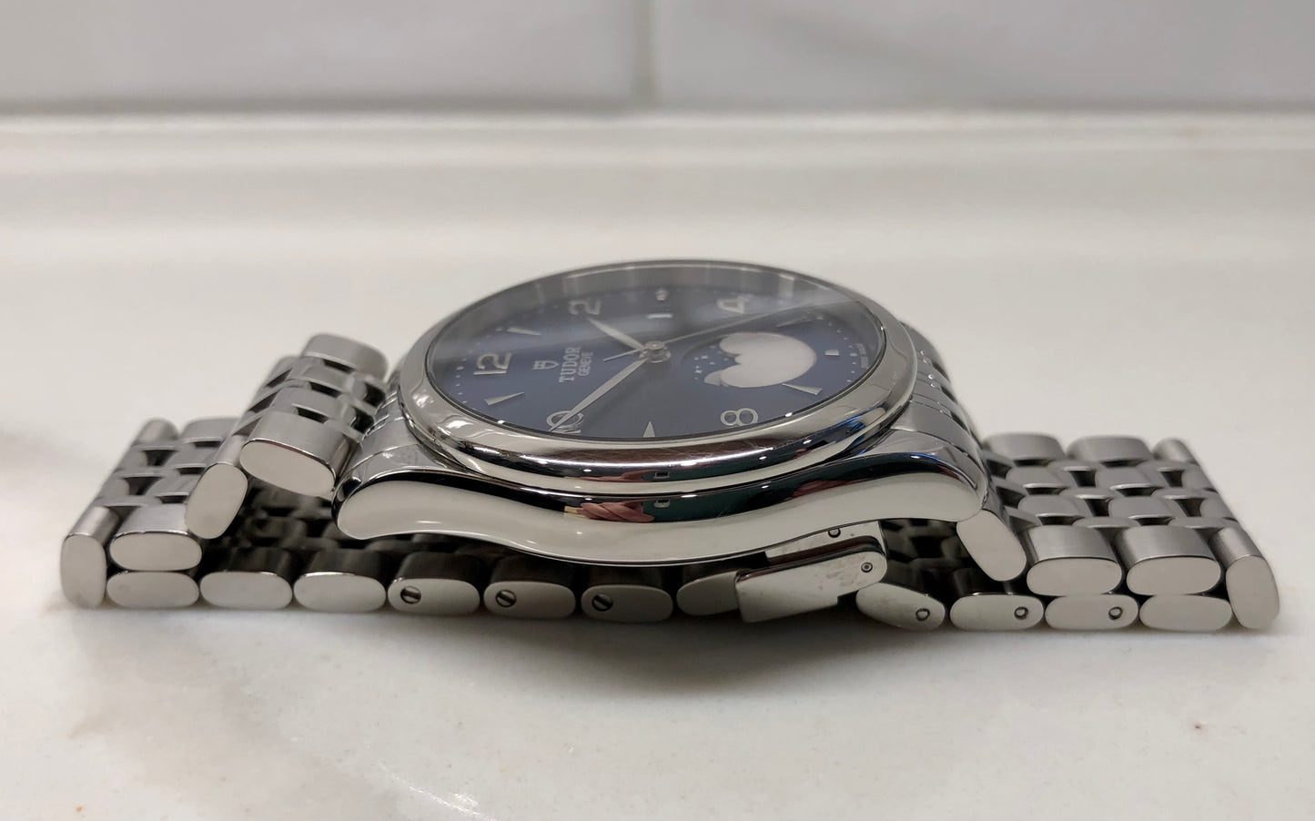 2025 Tudor 1926 Luna 91560 39mm Moon Phase Blue Steel Automatic Wristwatch with Box and Papers - HASHTAGWATCHCO