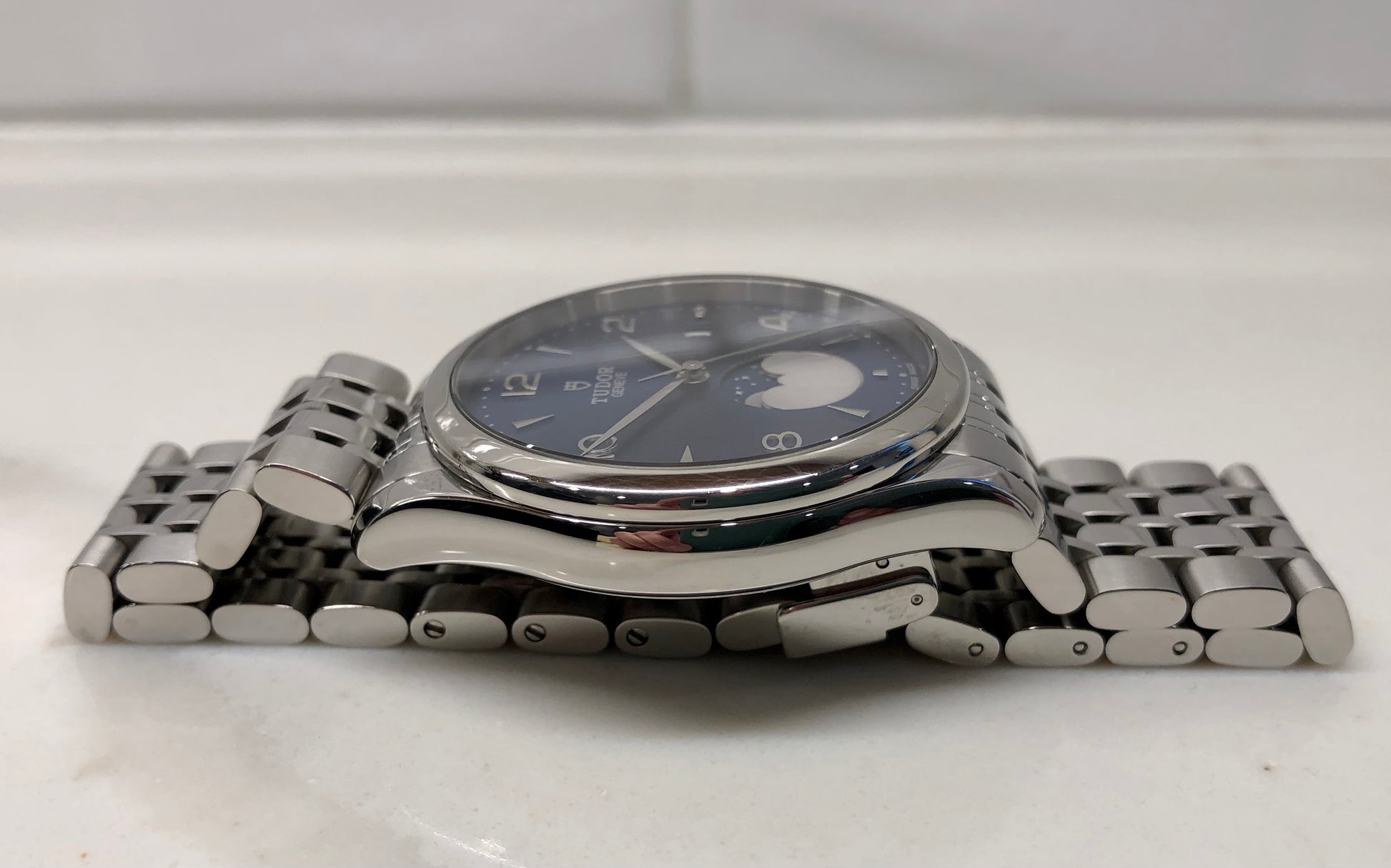 2025 Tudor 1926 Luna 91560 39mm Moon Phase Blue Steel Automatic Wristwatch with Box and Papers - HASHTAGWATCHCO