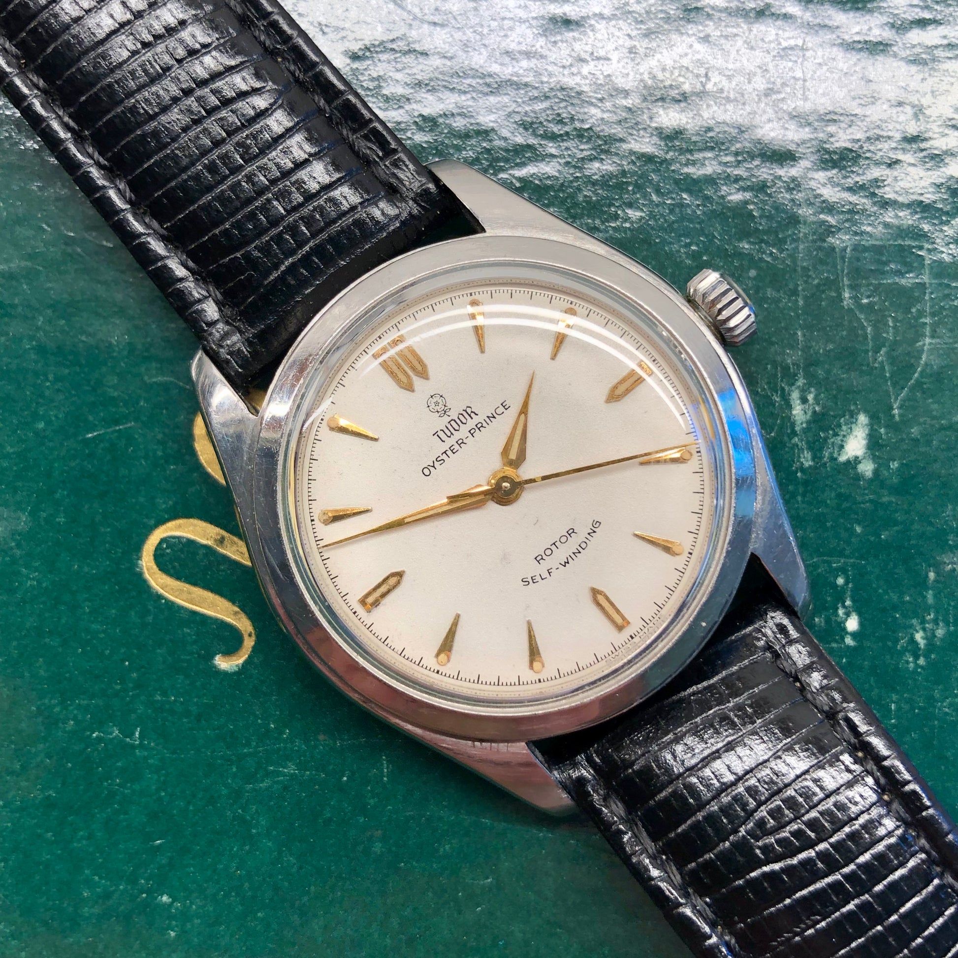 1966 Tudor Oyster Prince 7808 Small Rose White Dial Stainless Steel Automatic Wristwatch - HASHTAGWATCHCO