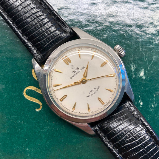 1966 Tudor Oyster Prince 7808 Small Rose White Dial Stainless Steel Automatic Wristwatch