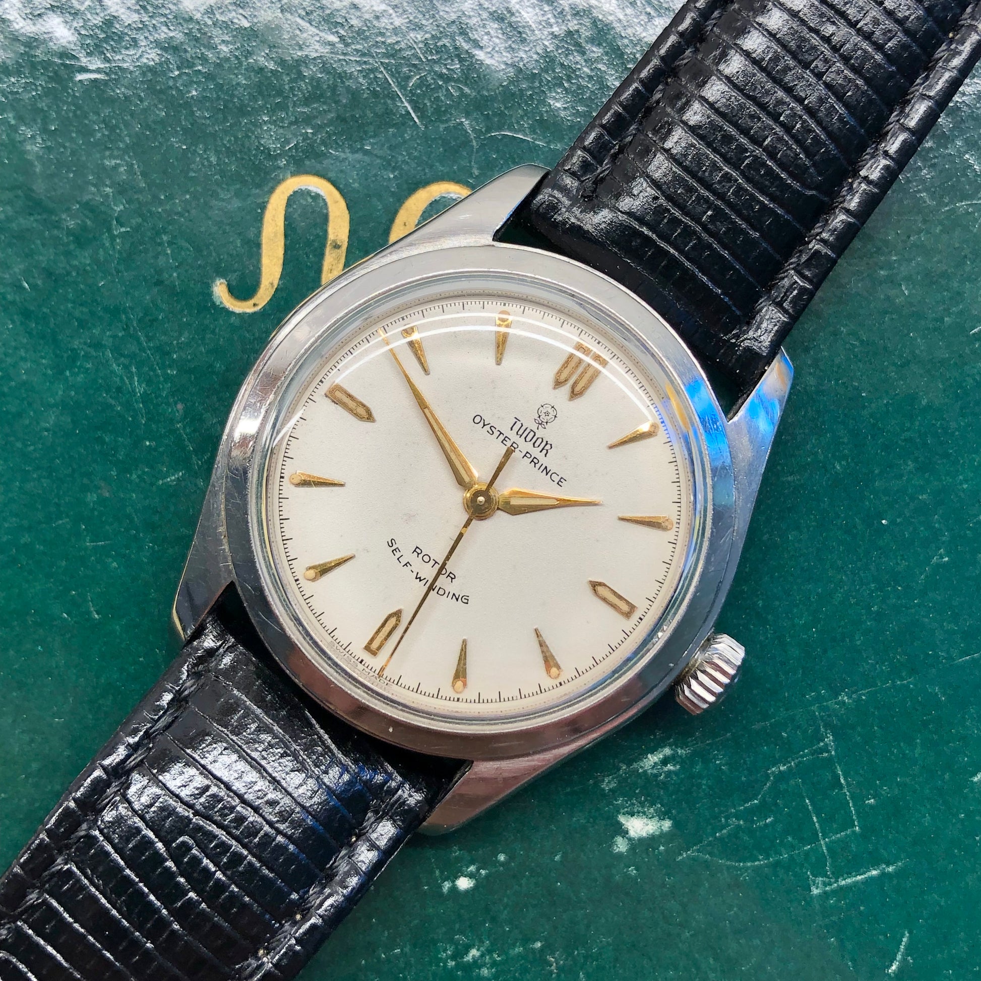 1966 Tudor Oyster Prince 7808 Small Rose White Dial Stainless Steel Automatic Wristwatch - HASHTAGWATCHCO