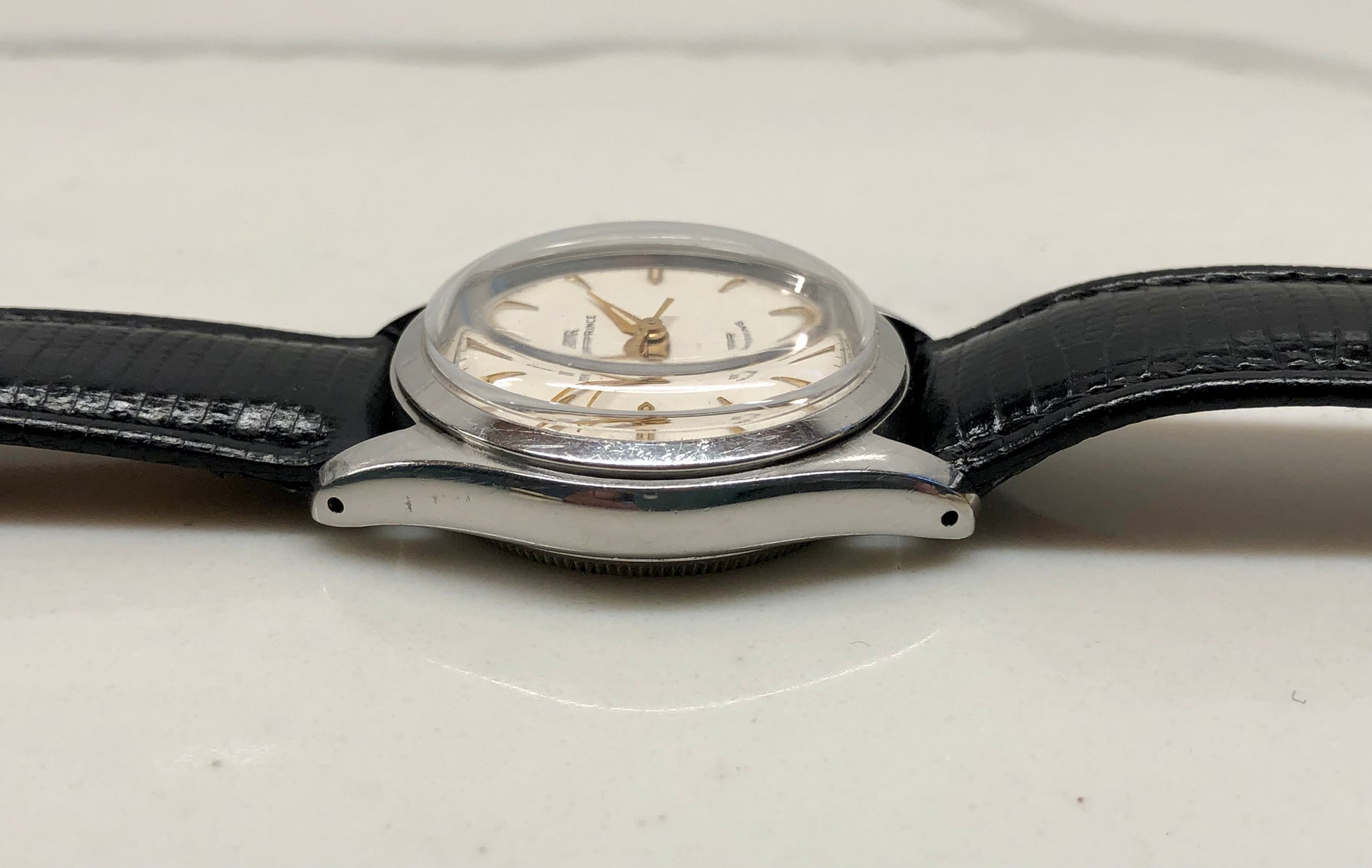 1966 Tudor Oyster Prince 7808 Small Rose White Dial Stainless Steel Automatic Wristwatch - HASHTAGWATCHCO