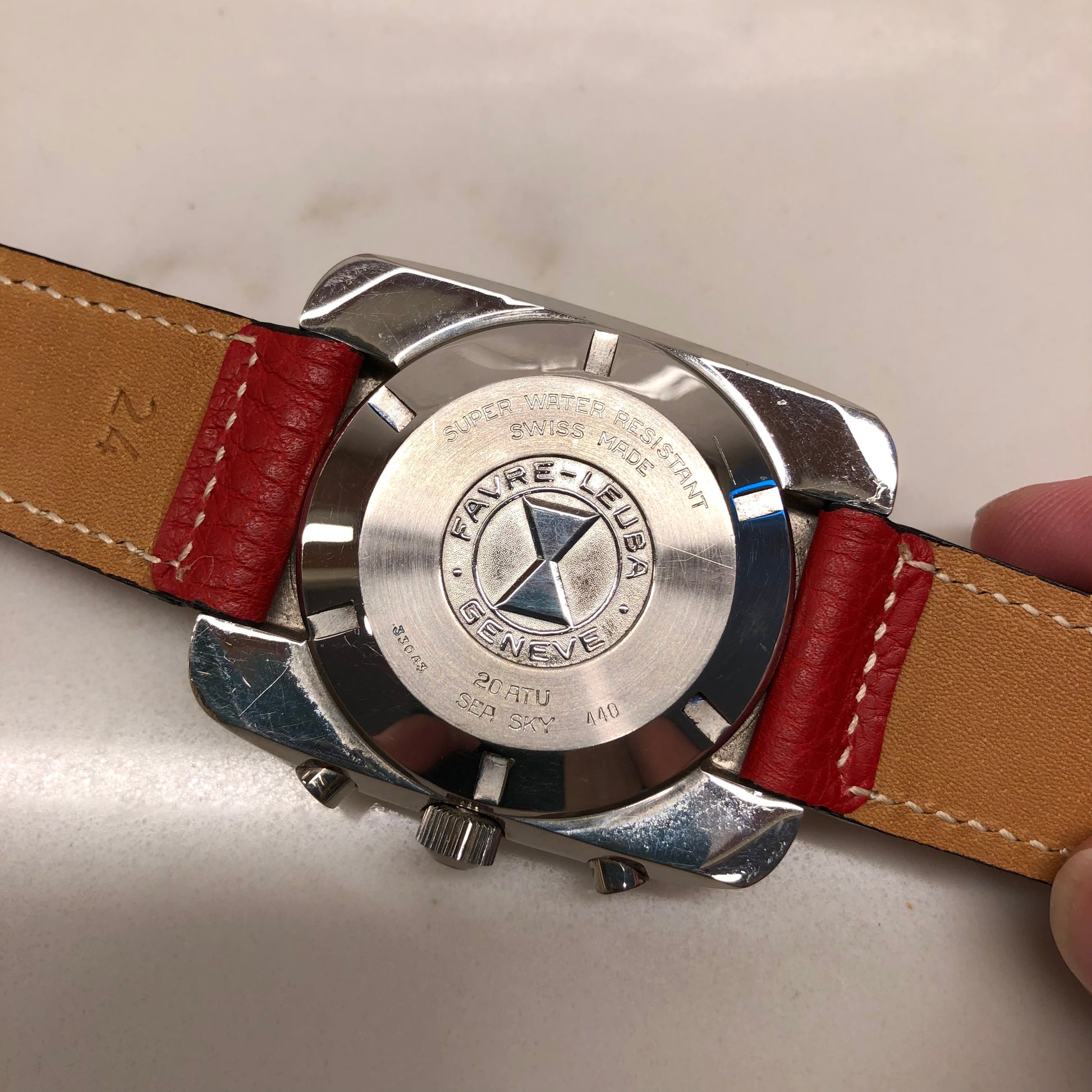 1970s Favre Leuba Sea Sky 33043 Valjoux 72 Chronograph Wristwatch