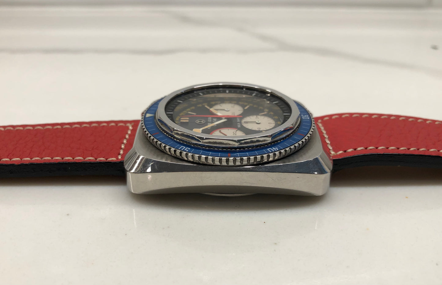 1970s Favre Leuba Sea Sky 33043 Valjoux 72 Chronograph Wristwatch - HASHTAGWATCHCO