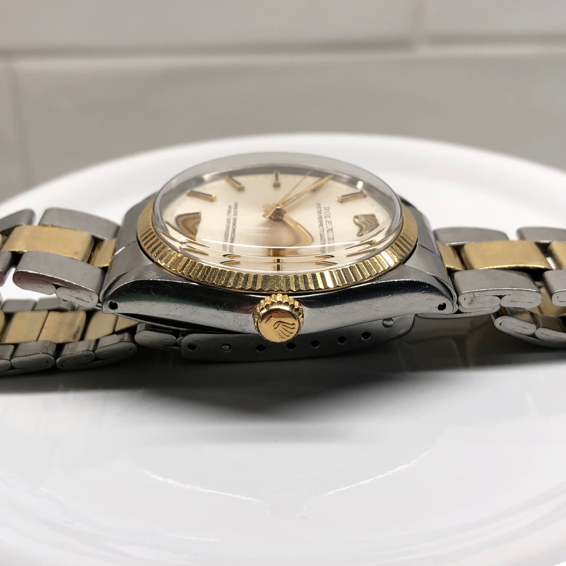 1970 Rolex Oyster Perpetual 1005 Two Tone Automatic Wristwatch - Hashtag Watch Company