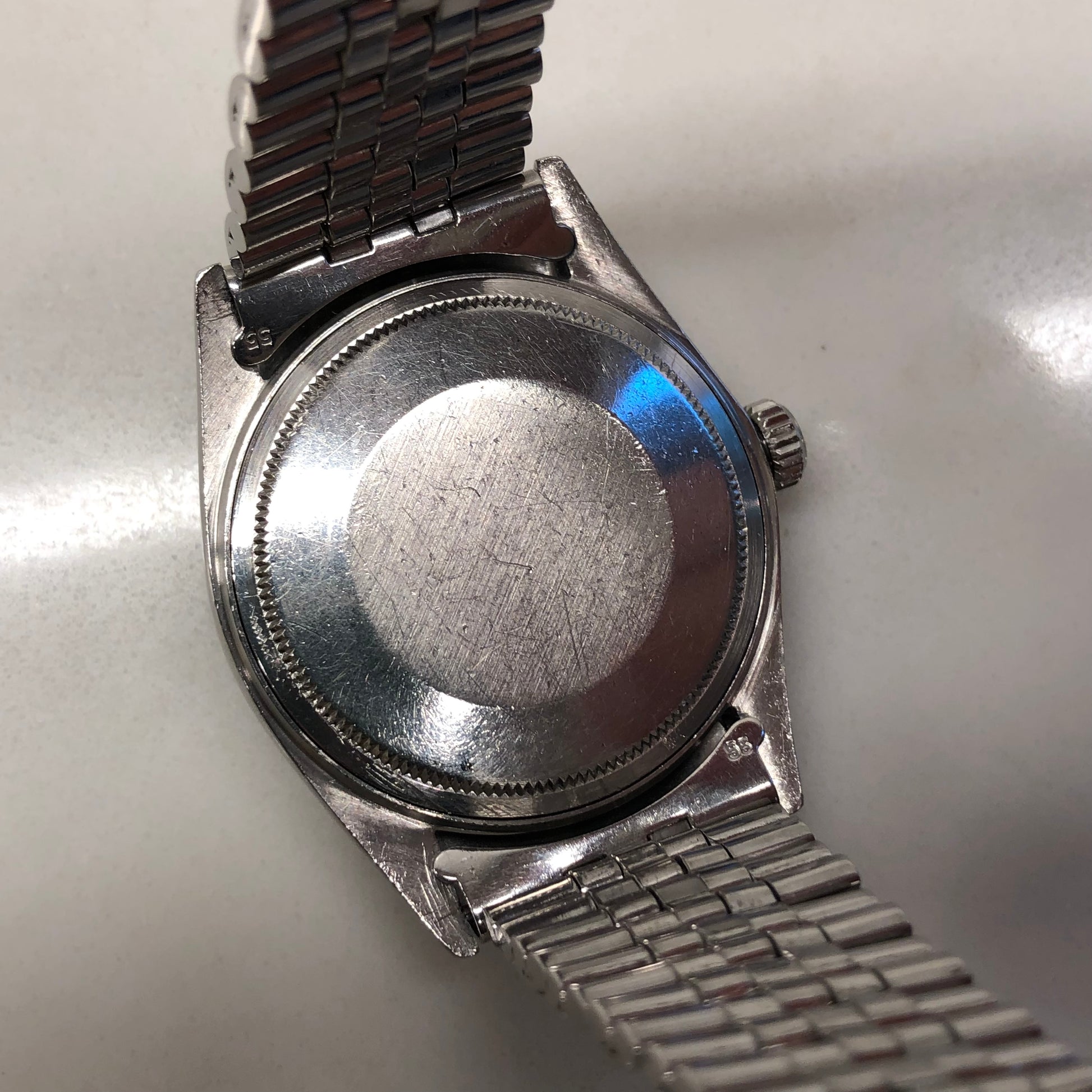 1970 Rolex Datejust 1601 Black Confetti Dial Jubilee Fluted Bezel Wristwatch - HASHTAGWATCHCO