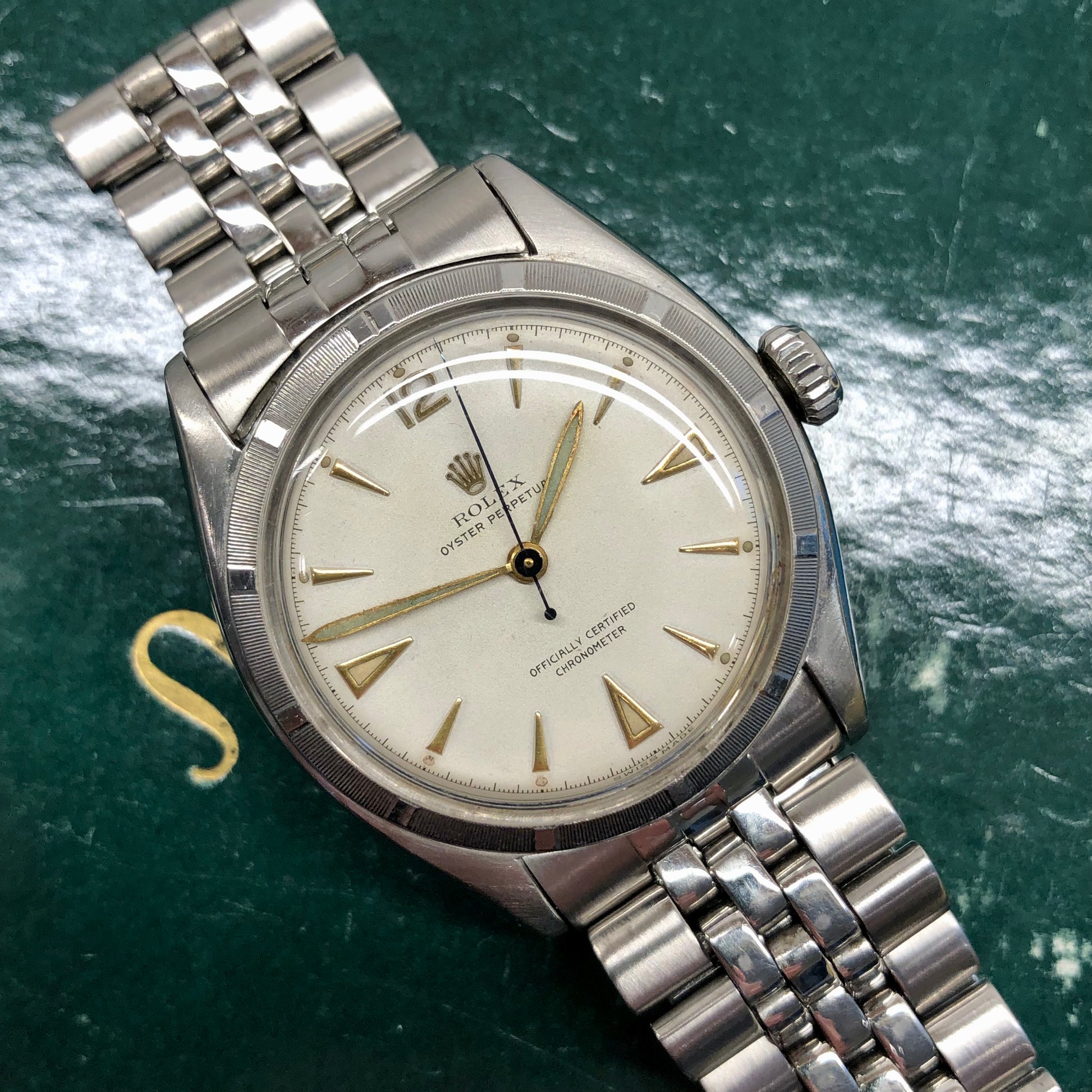 1951 Rolex Oyster Perpetual 6085 "OCC" Stainless Steel Jubilee Automatic Wristwatch - HASHTAGWATCHCO
