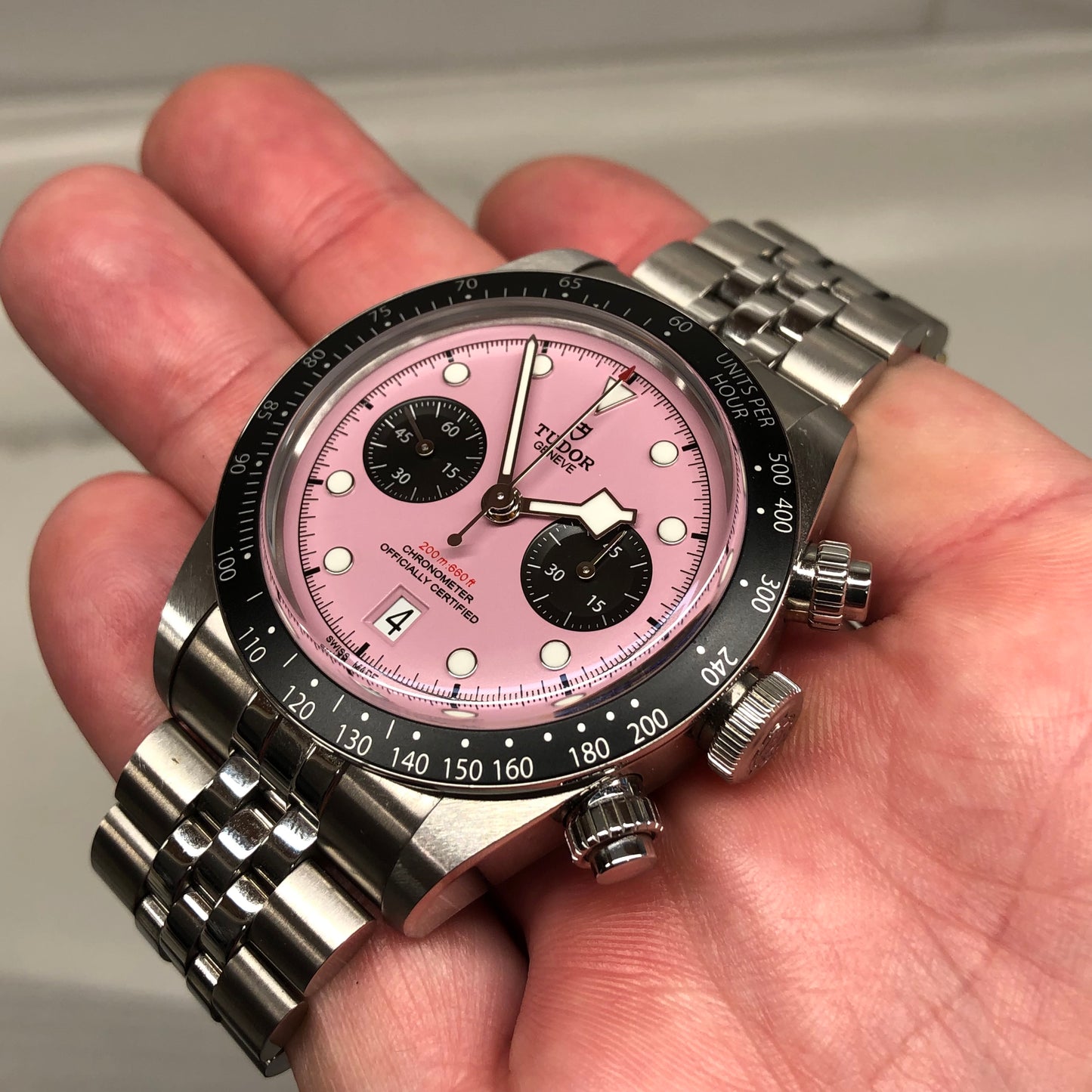 2024 Tudor Black Bay Chrono 79360N Flamingo Pink Dial Steel with Box and Papers - HASHTAGWATCHCO