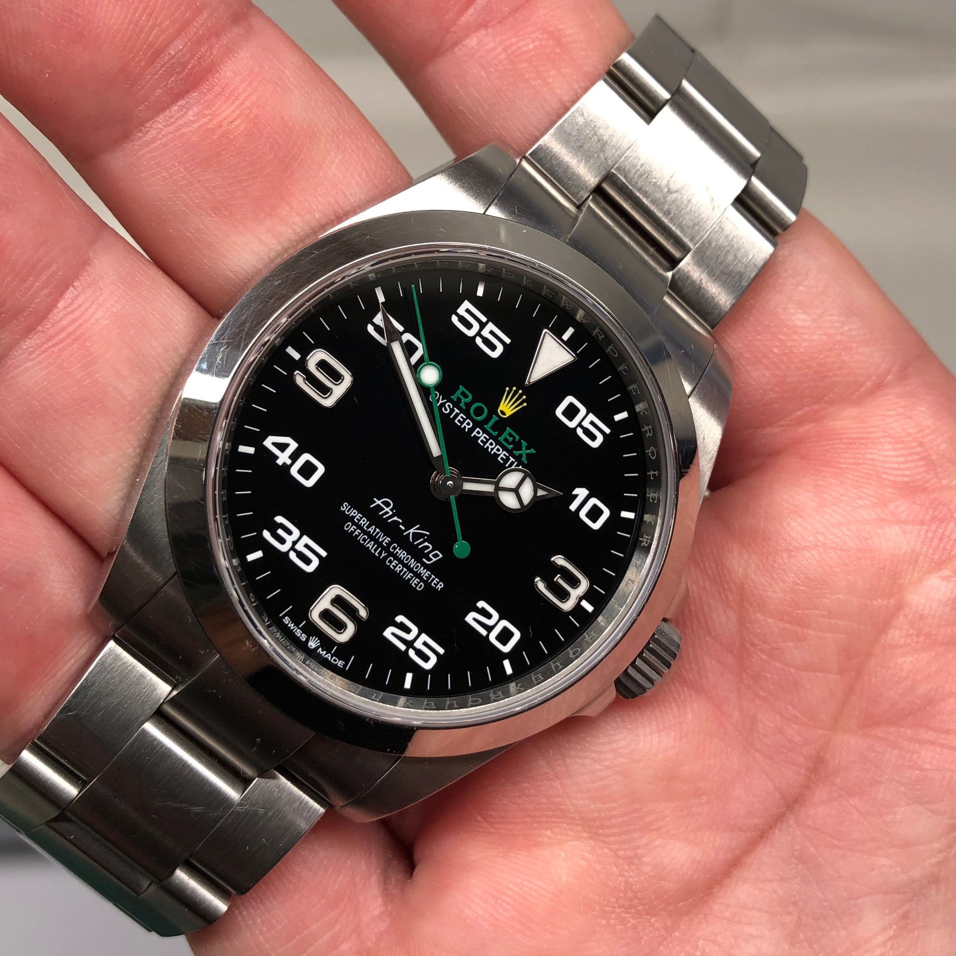 2022 Rolex Air King 126900 Automatic Steel Wristwatch with Box and Papers - HASHTAGWATCHCO