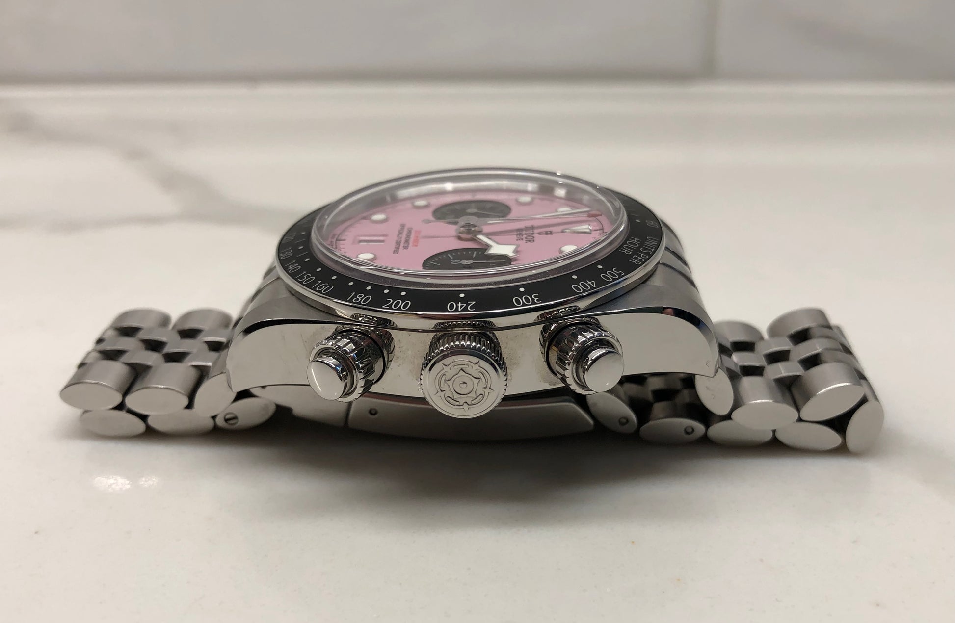 2024 Tudor Black Bay Chrono 79360N Flamingo Pink Dial Steel with