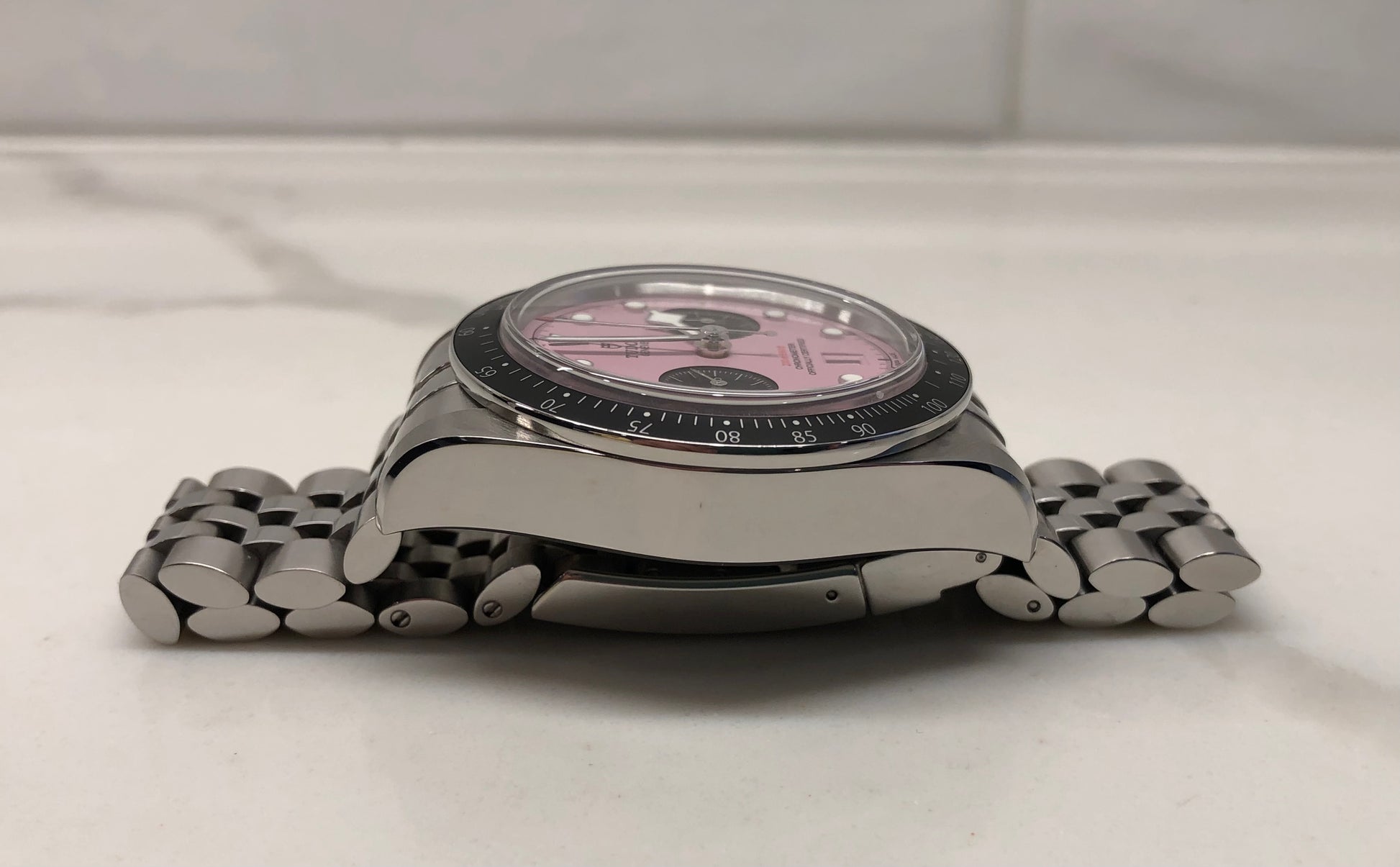 2024 Tudor Black Bay Chrono 79360N Flamingo Pink Dial Steel with Box and Papers - HASHTAGWATCHCO