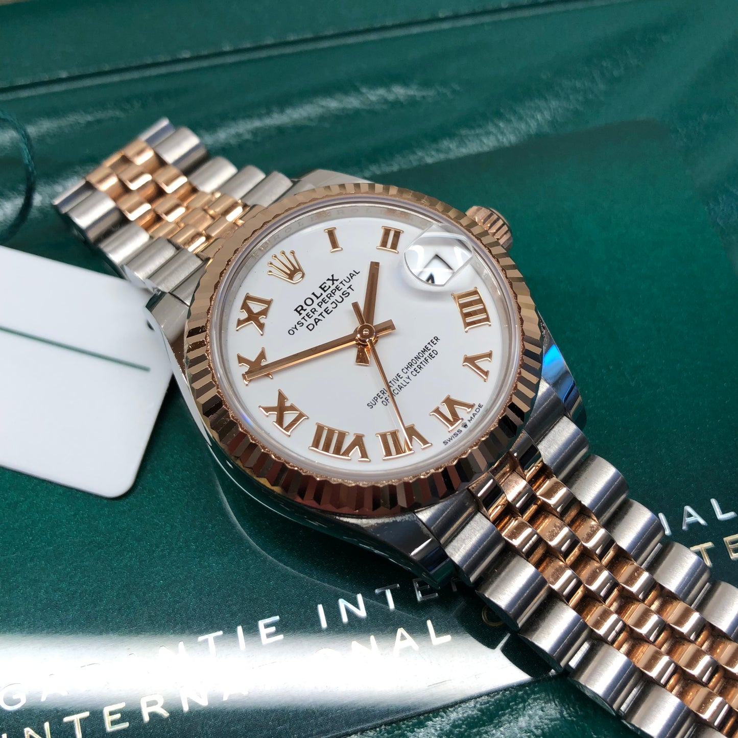 2021 Rolex Datejust 278271 White Dial Rose Gold Two Tone Jubilee Wristwatch with Box and Papers - HASHTAGWATCHCO