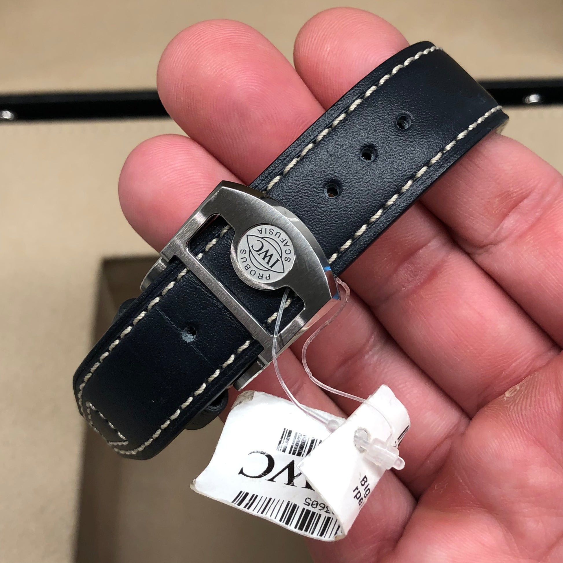 IWC Big Pilot IW503605 Perpetual Calendar 46mm Stainless Steel Blue Dial Wristwatch with Box and Papers Unworn - HASHTAGWATCHCO